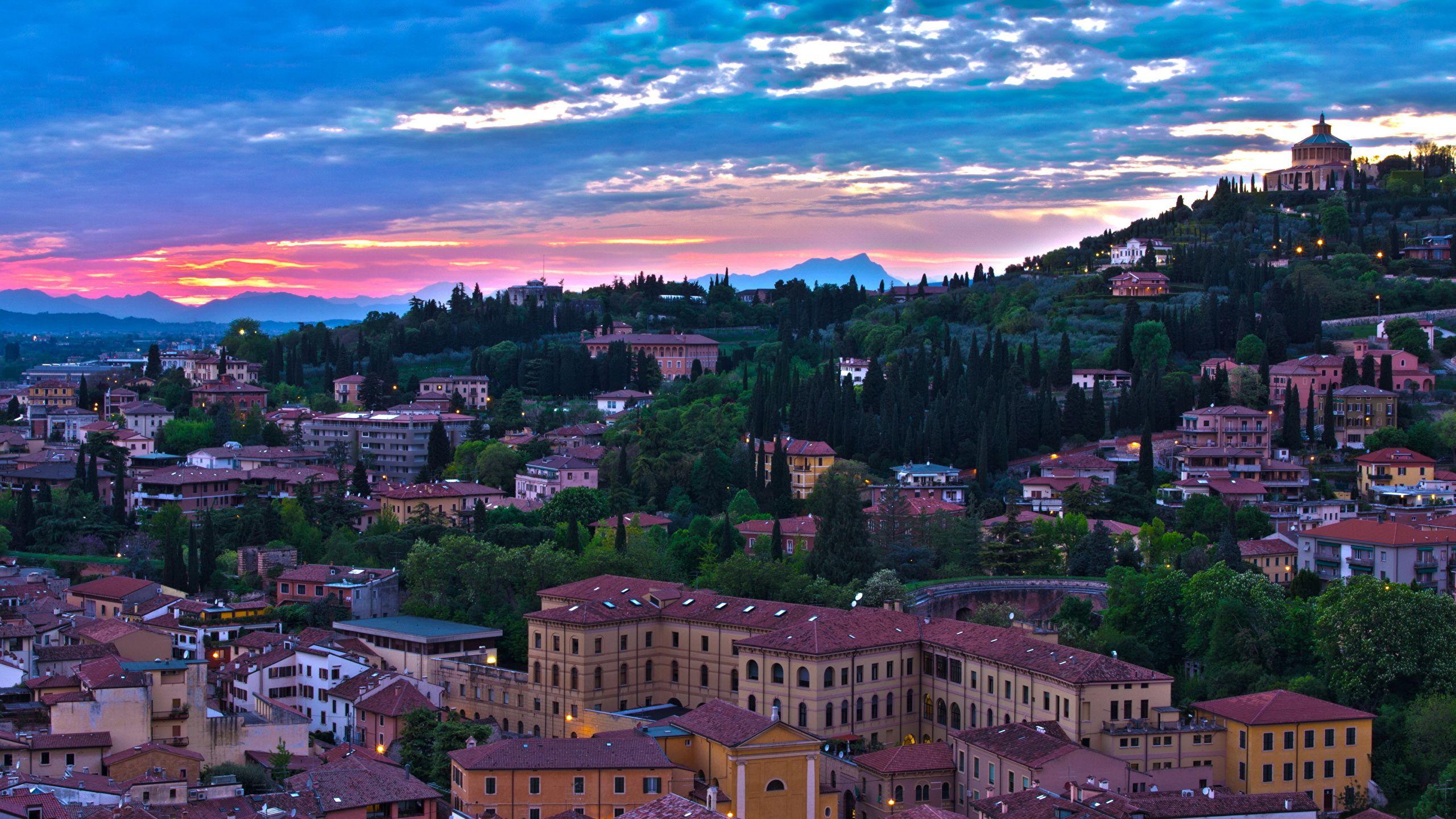 2560x1440 Wallpaper Verona Italy Borgo Trento Cities Building 2560x1440