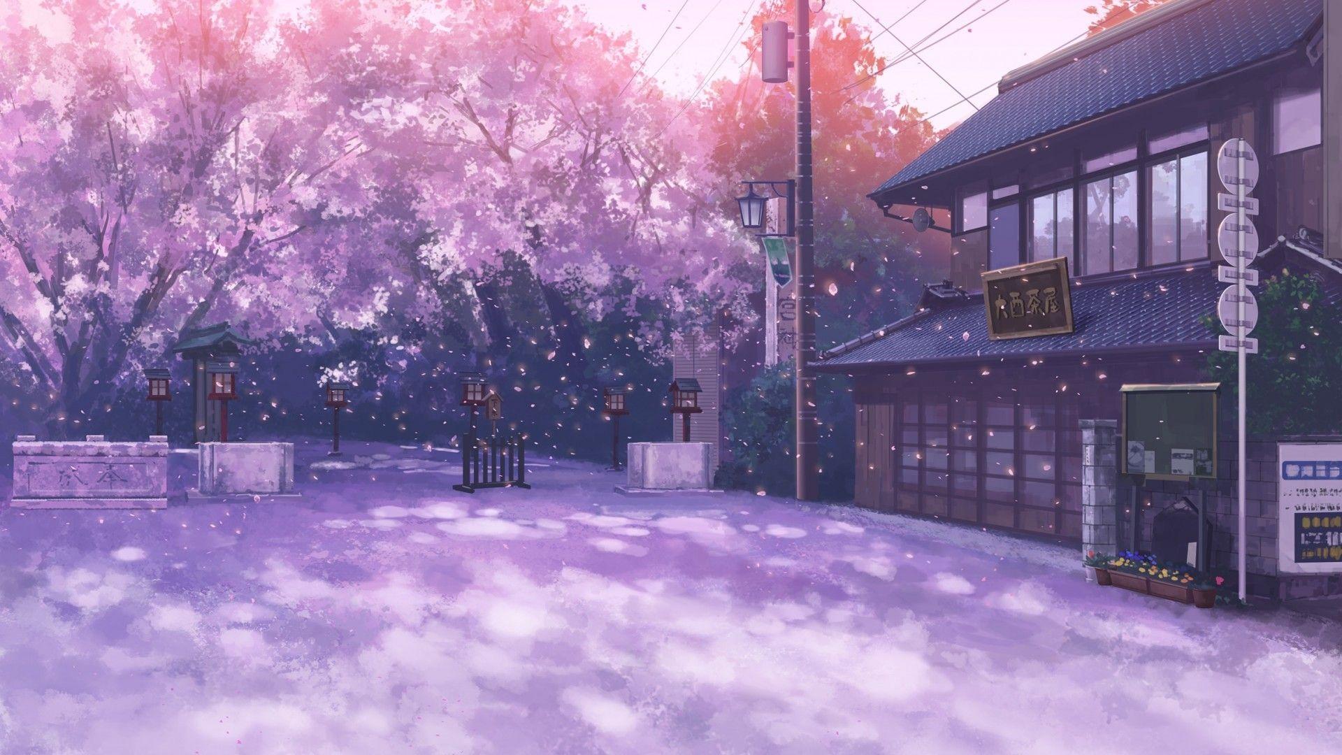 Hãy chiêm ngưỡng hình nền anime nền tảng hoa Anh Đào đầy sắc màu và tinh tế này, với hình ảnh những bông hoa Anh Đào nở rộ trong không gian phủ đầy những cánh hoa tuyệt đẹp.