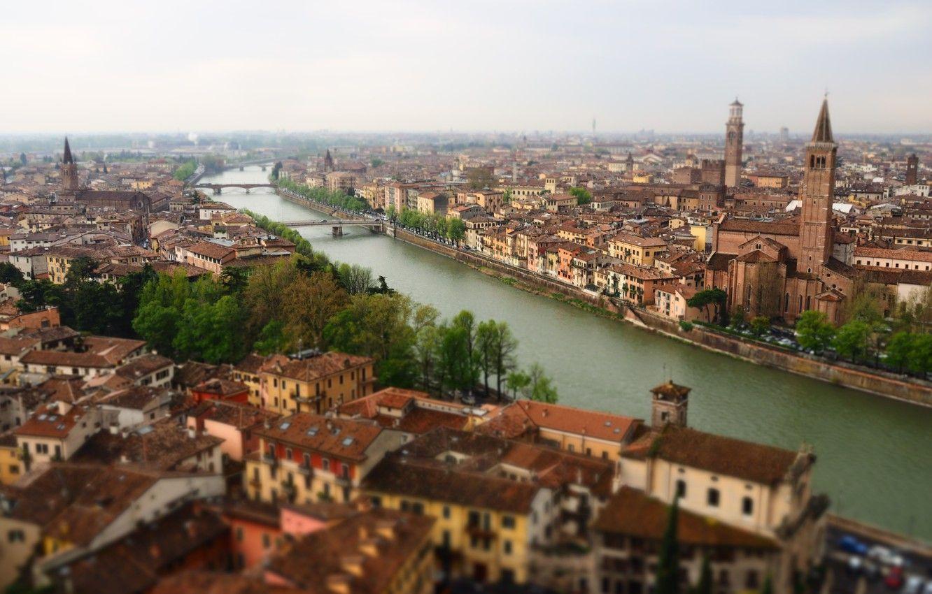 1332x850 Wallpaper roof, river, Italy, river, Italy, Verona, Verona, roof, Adige River, the river Adige, Sant'anastasia Church, 1280- Sant'Anastasia Church, The Stone Bridge, fra Benvenuto of Imola, Fra' Nicola da Imola image for