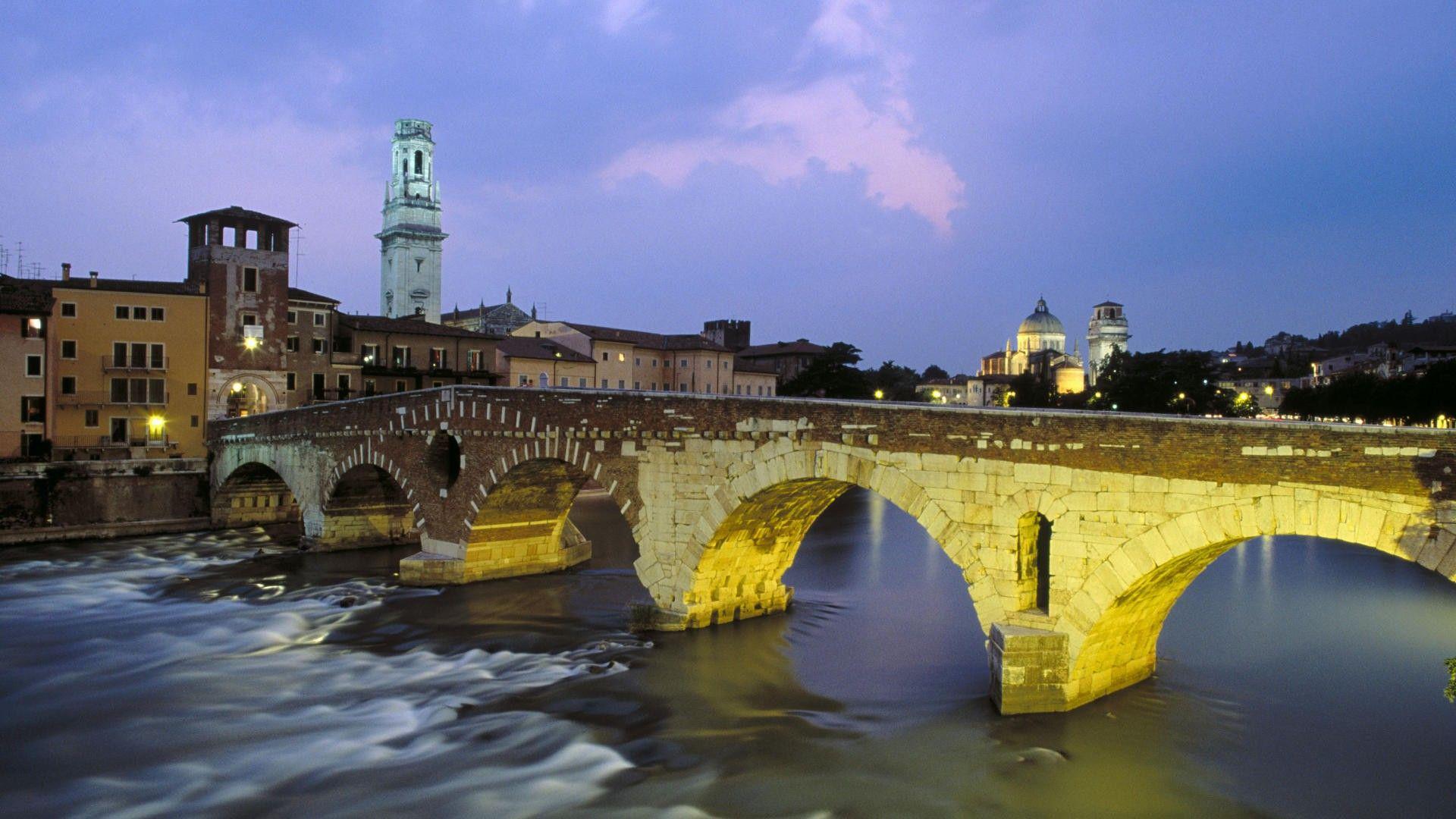 1920x1080 Night Italy Verona wallpaperx1080