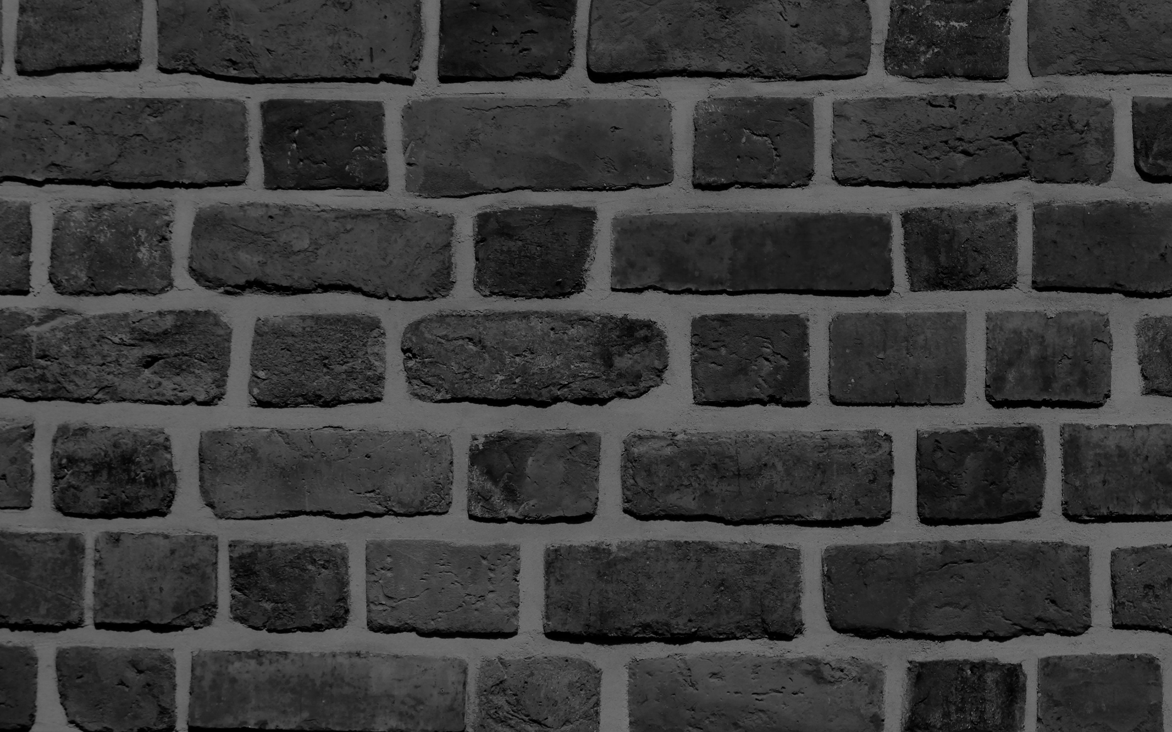 3840x2400 Brick Texture Wall Bw Black Nature Pattern