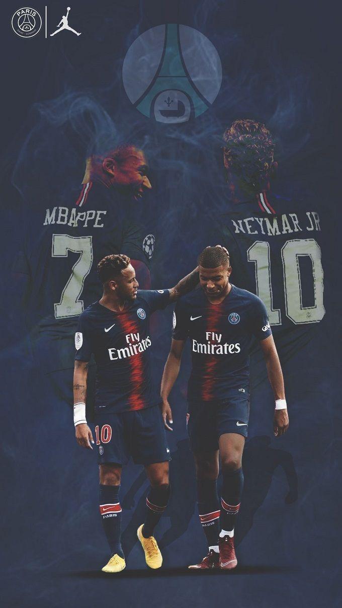 680x1208 Neymar Jr and Kylian Mbappe PSG. Joueur de football, Fond d'écran foot, Image de football