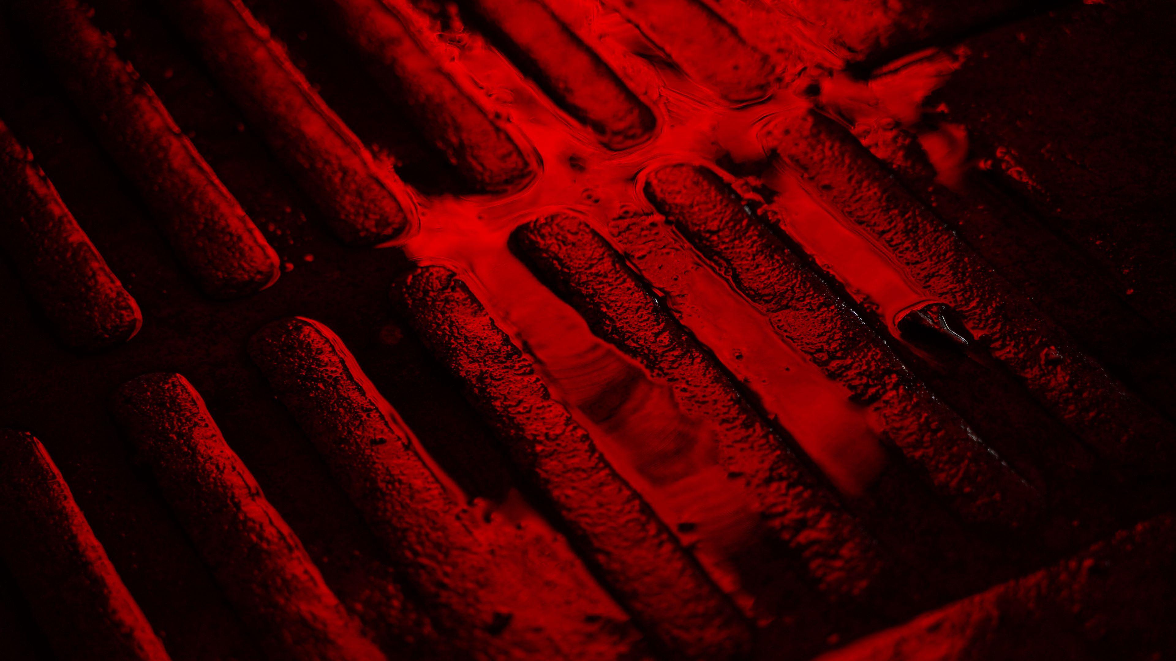 3840x2160 Download wallpaper 3840x2160 tile, moisture, red, relief, dark 4k uhd 16:9 HD background