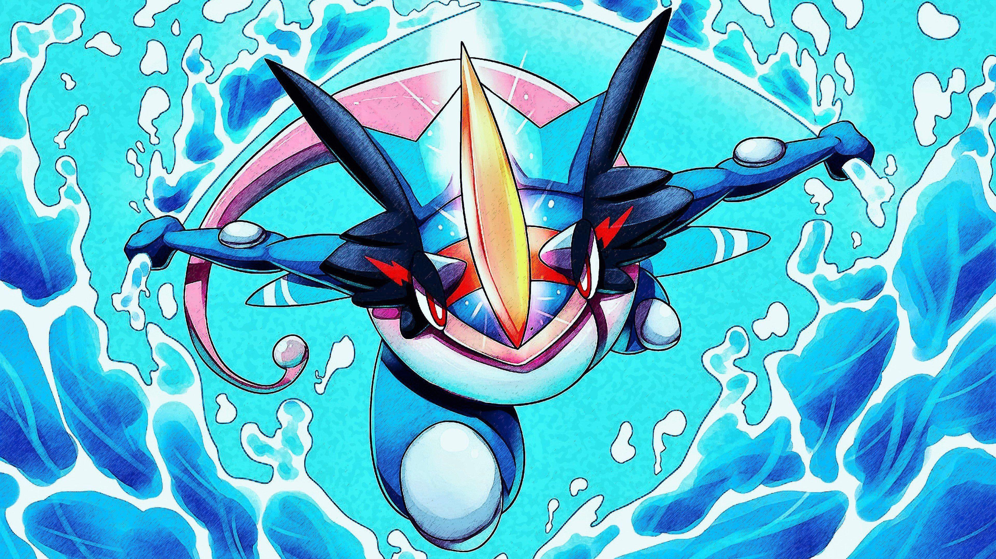 Shiny Ash-Greninja! [1440x2560] : r/pokemon
