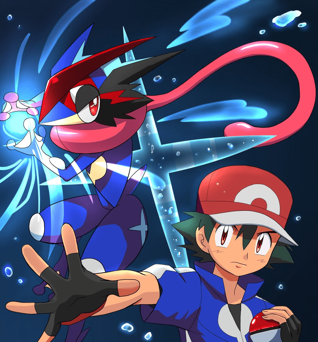 1023x1101 Ash & Greninja. Pokémon