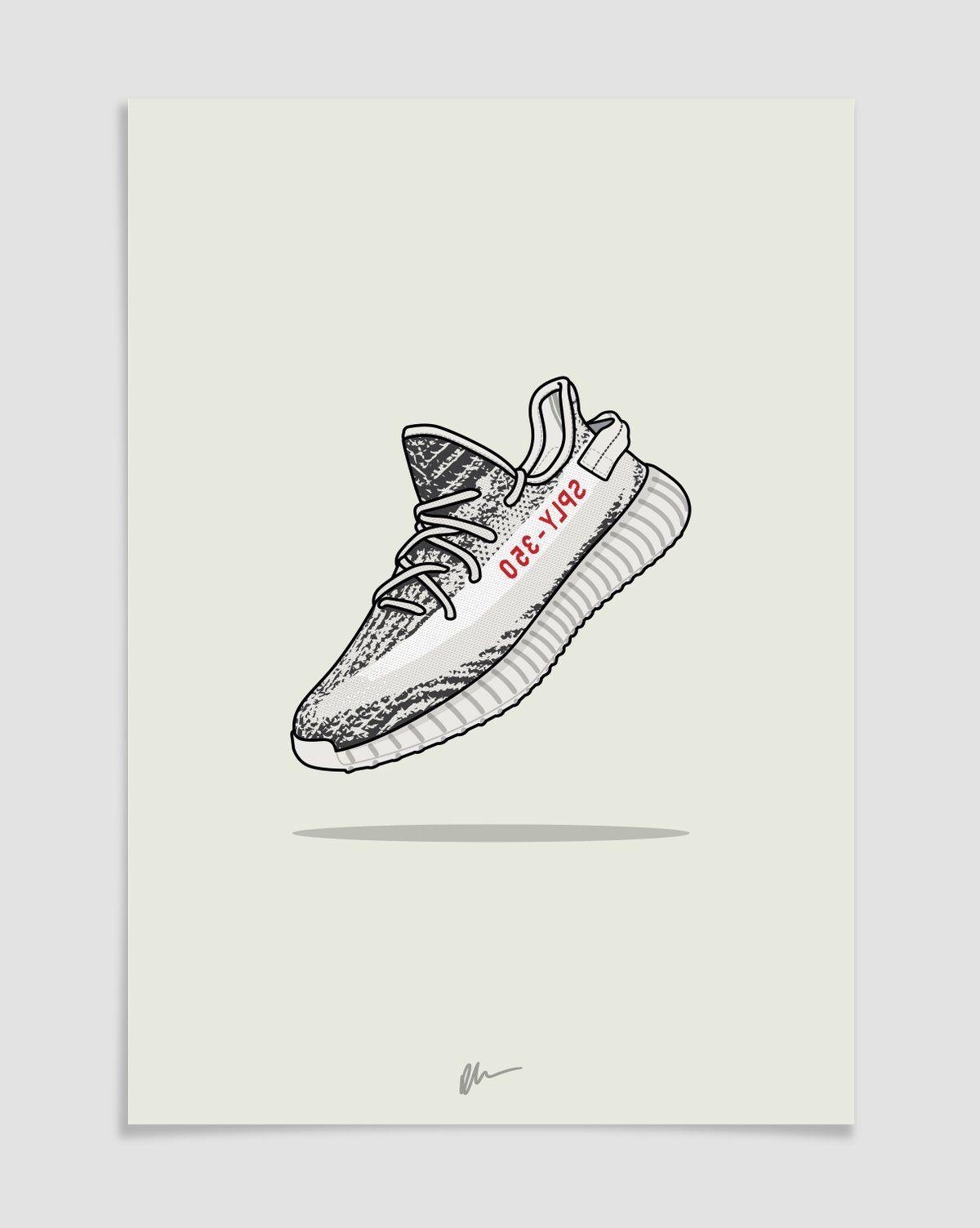 1200x1503 Image of Yeezy 350 v2 Zebra (1). Sneakers wallpaper, Zebra drawing, Sneaker art