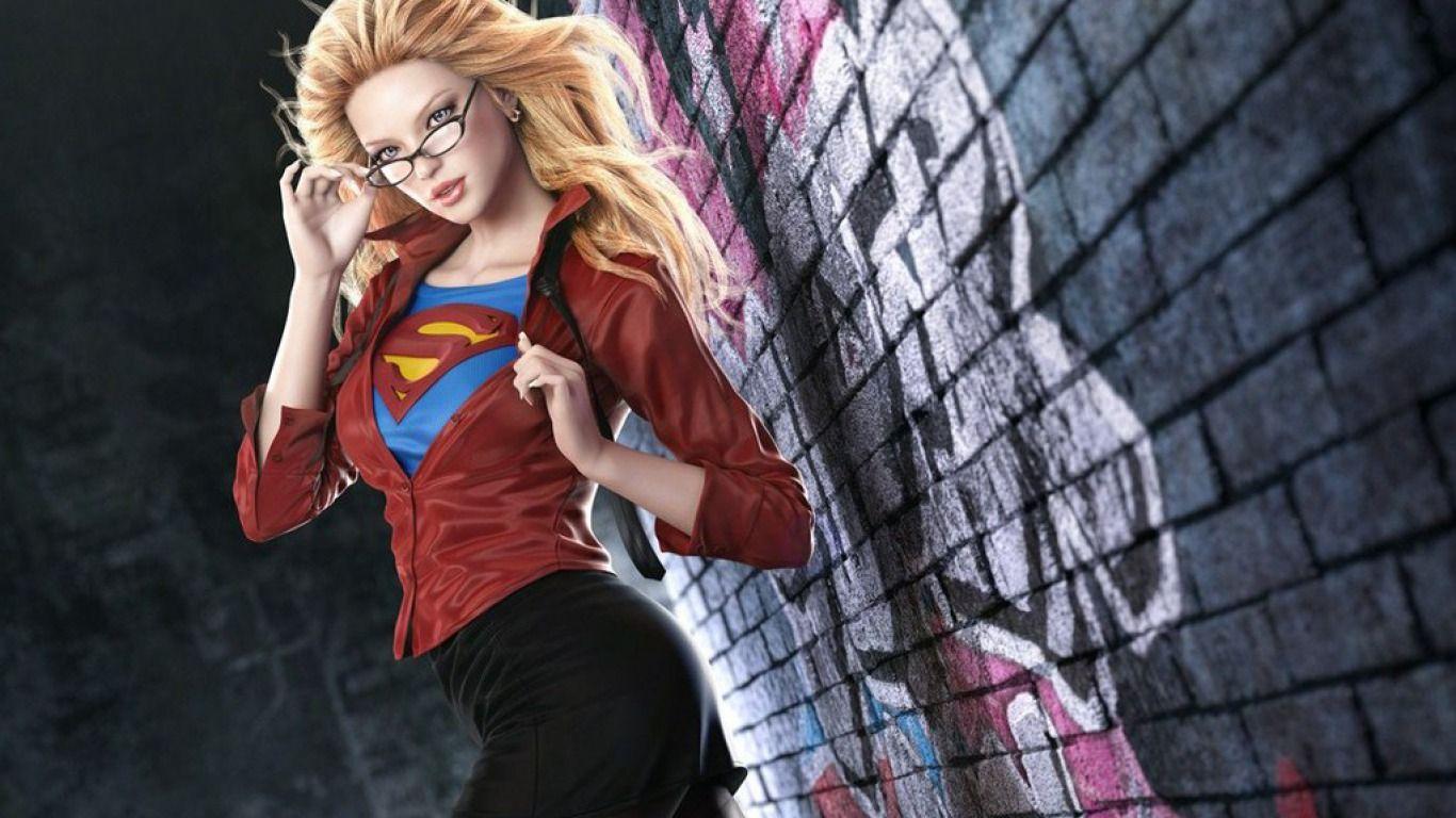 1366x768 Female Superhero Wallpaper