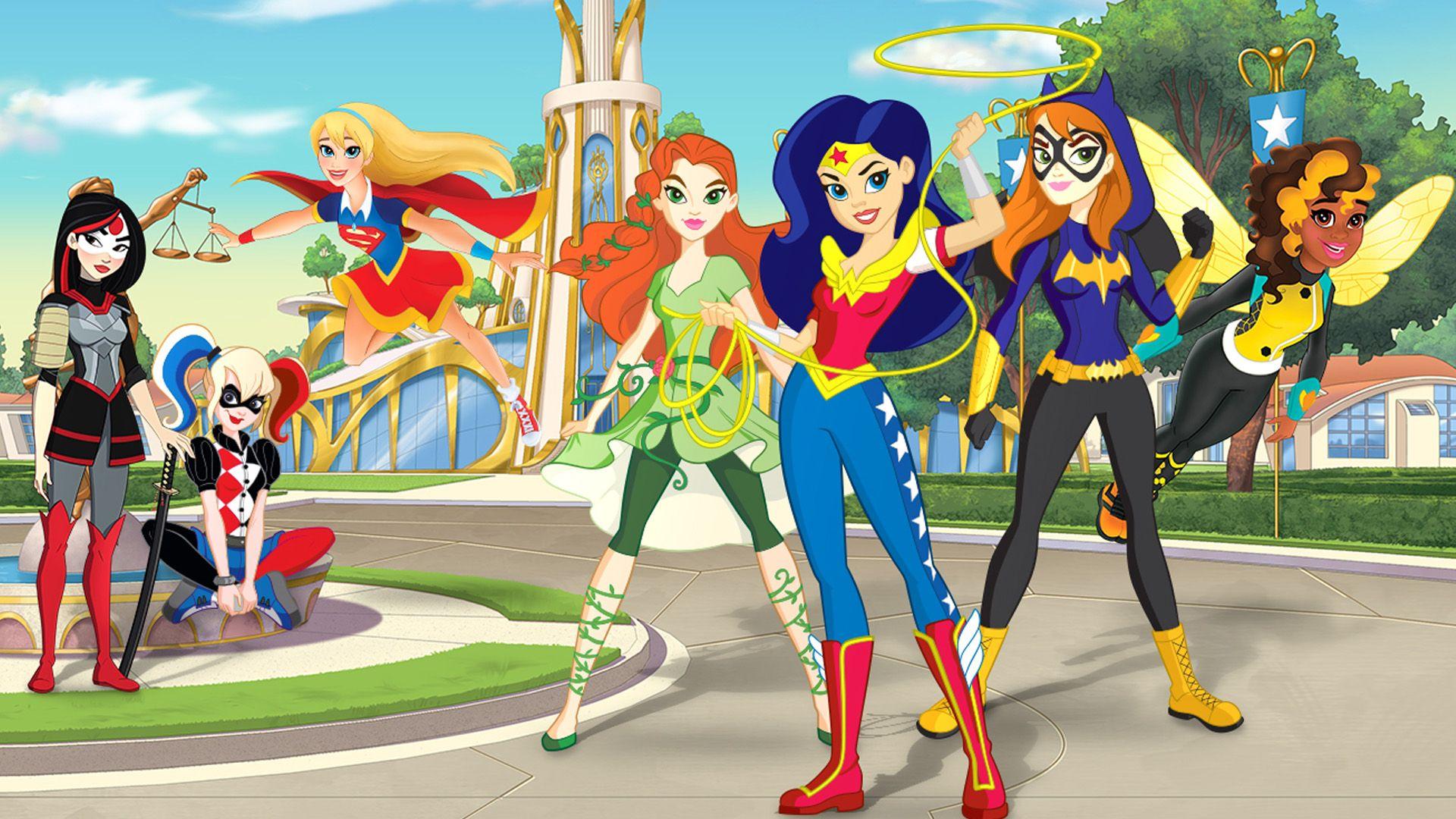 1920x1080 Dc Superhero Girls Background HD Wallpaper