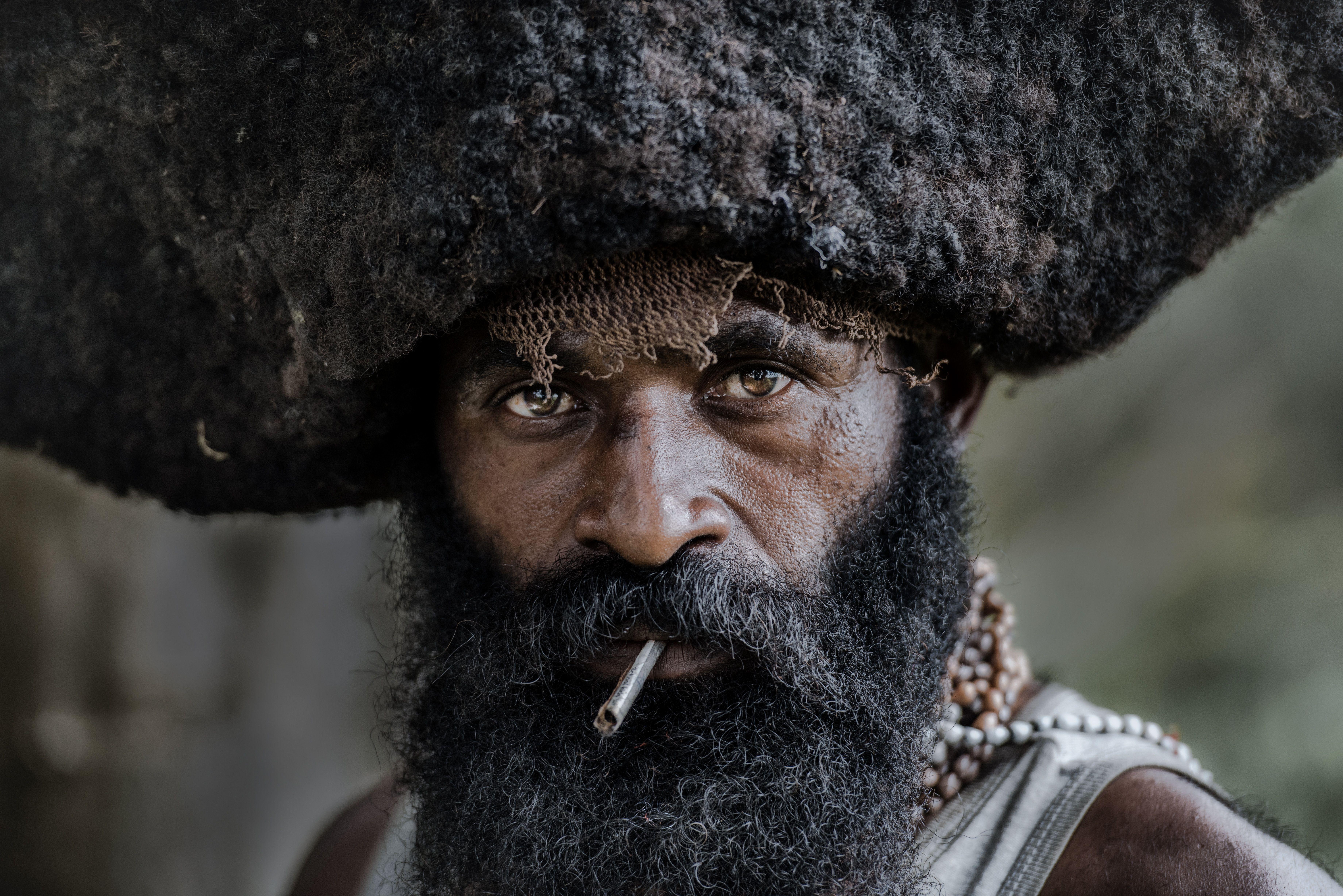 7360x4912 7360x4912 #tribal portrait, #manly, #portrait tribal, #middle aged, #wigman, #papua new guinea, #smoking, #Free picture, #hagen, #man, #smoke, #beard, #explore, #portrait, #cigarette, #tribesman, #male. Mocah.org HD Desktop Wallpaper