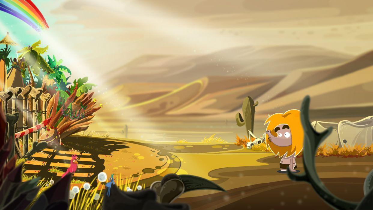 1242x700 FIRE exploration adventure fantasy puzzle prehistoric cartoon comedy wallpaperx2048