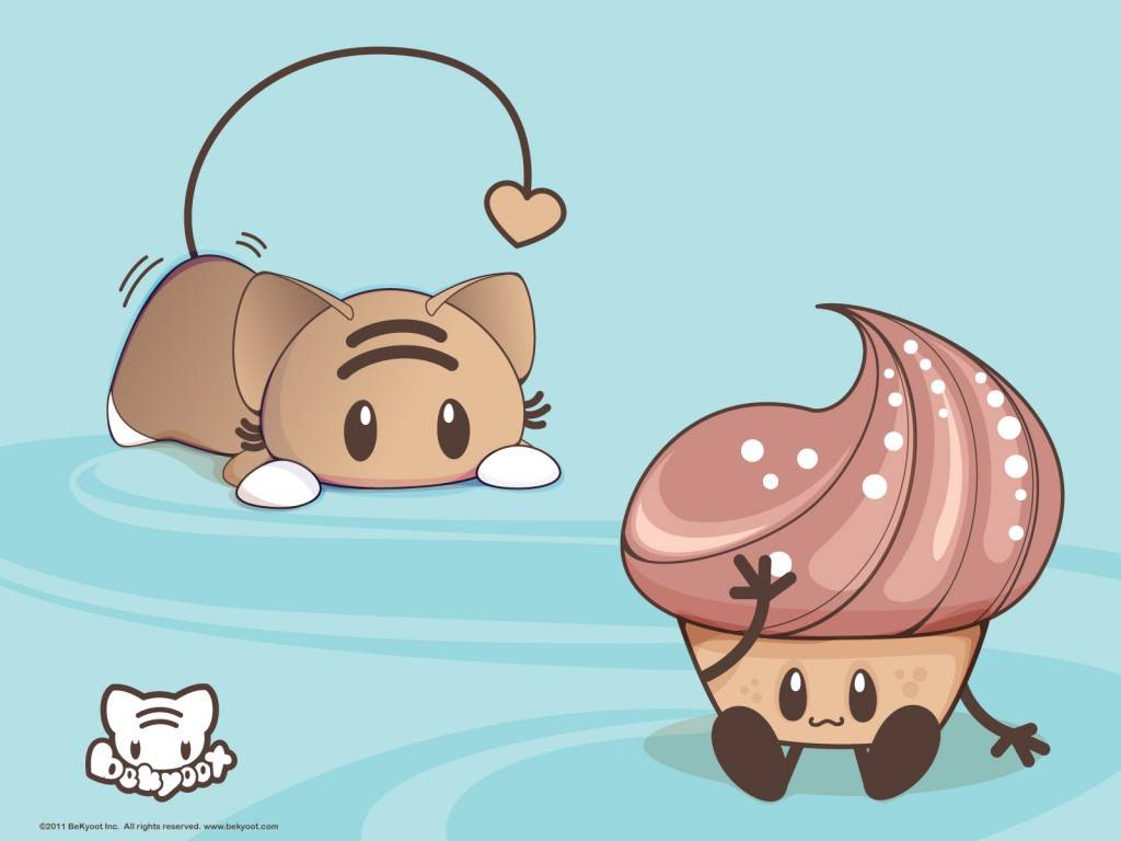 1024x768 Kawaii Cupcake Wallpaper！ Wallpaper