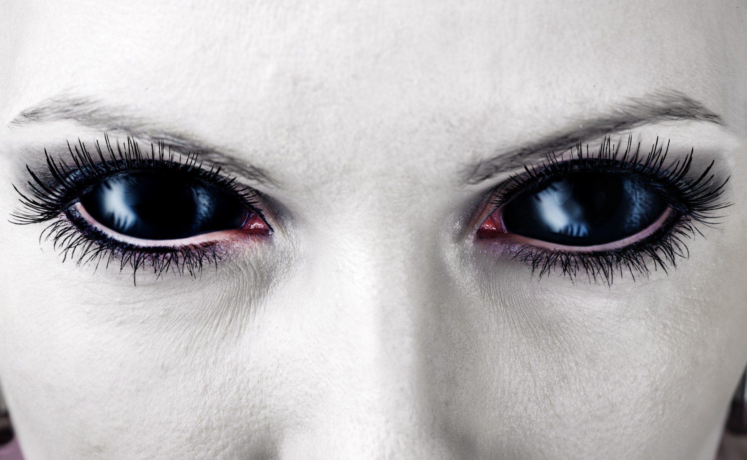 2560x1577 Julia Vlasova, Blacked out eyes, Black eyes HD Wallpaper / Desktop and Mobile Image & Photo