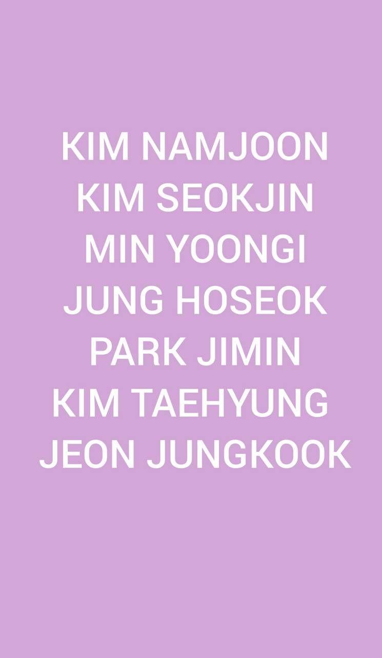 745x1280 Bts names wallpaper