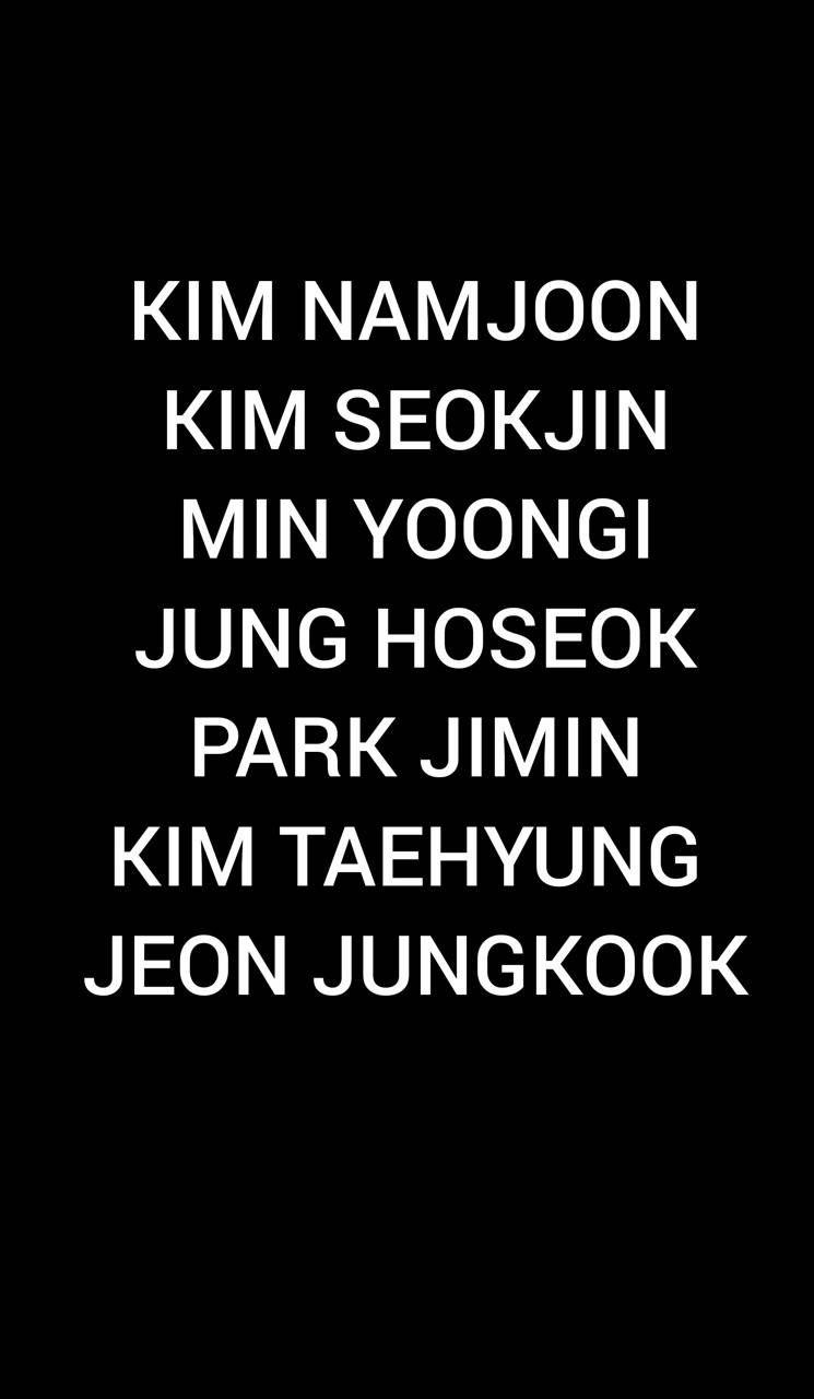 745x1280 Bts names wallpaper