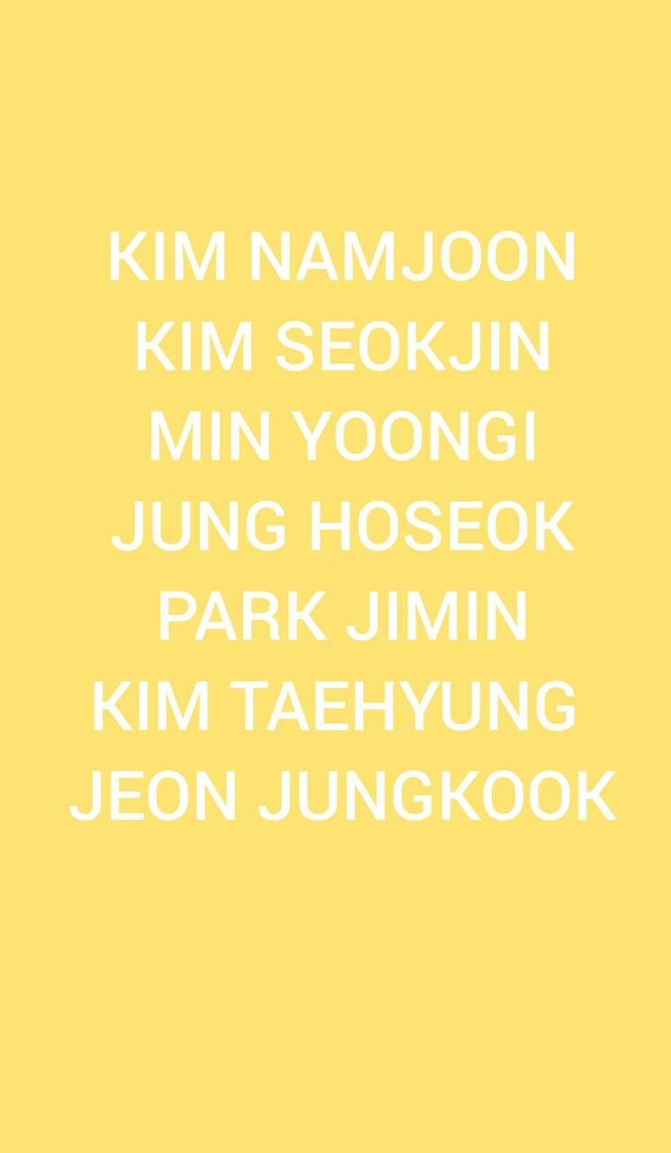 745x1280 Bts names wallpaper
