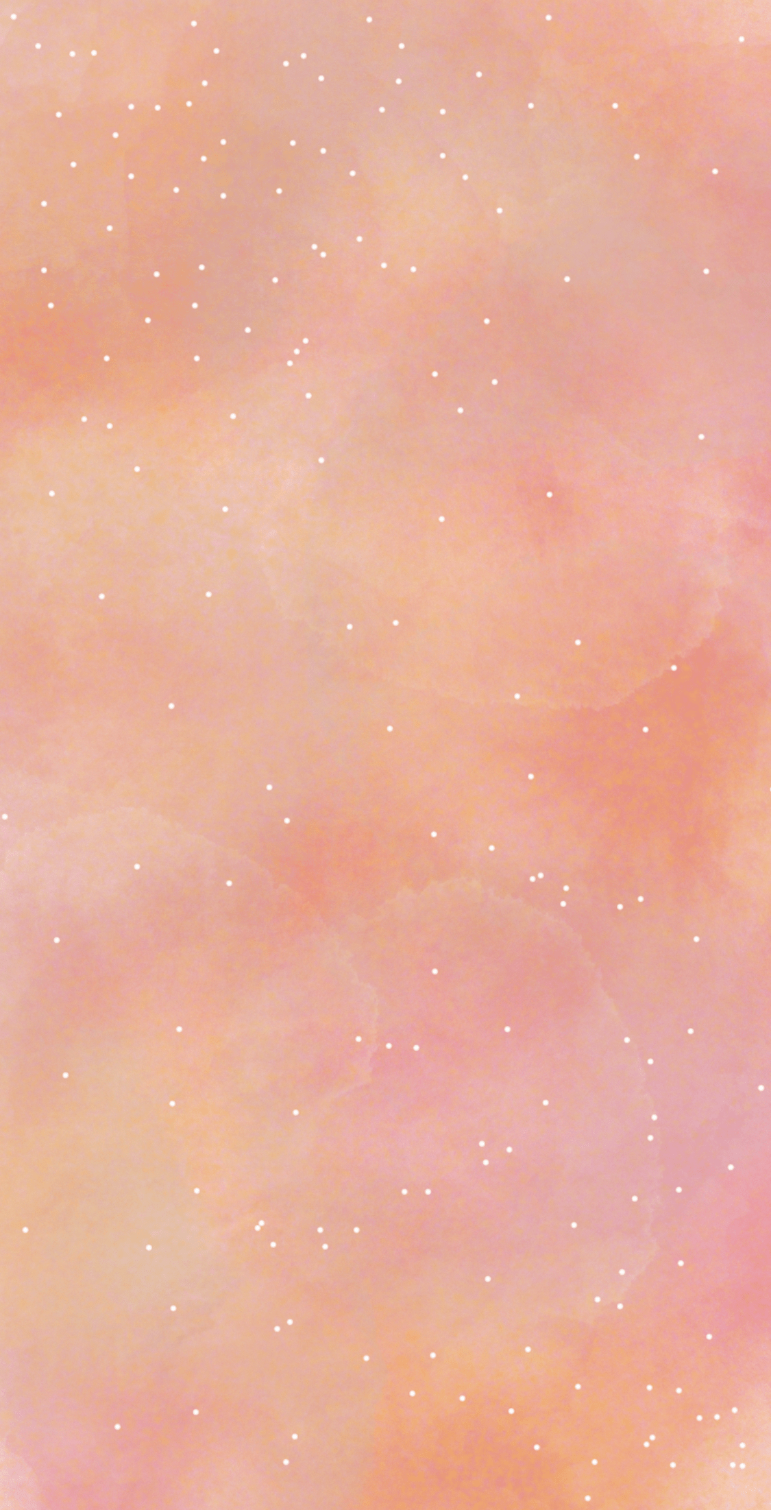 1125x2202 Peach Pastel Watercolour with White Dots Wallpaper#dots #pastel #peach # wallpaper #watercolour. Peach wallpaper, Dots wallpaper, Aesthetic pastel wallpaper