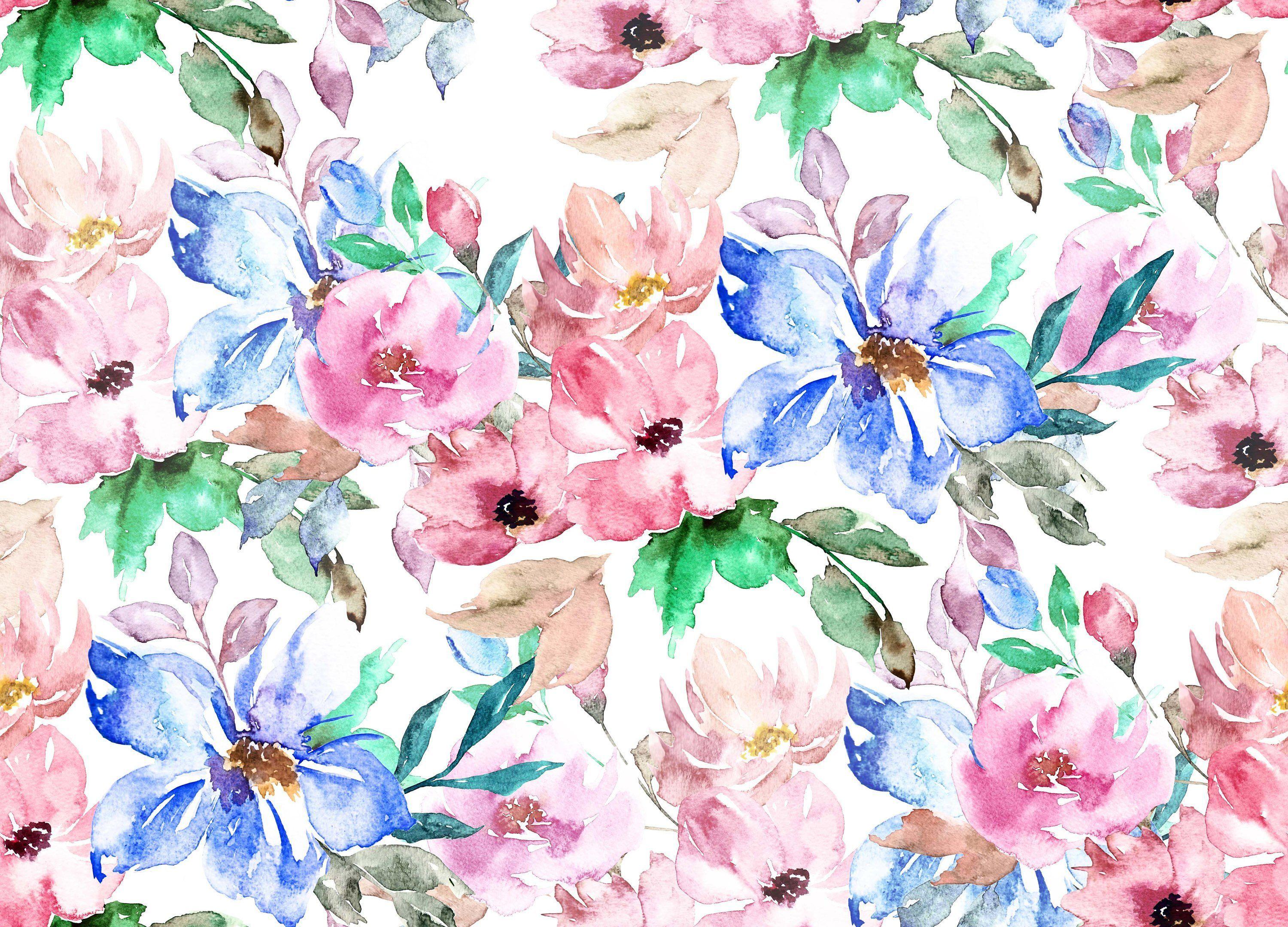 Watercolor Pink Flower Wallpapers - Top Free Watercolor Pink Flower ...