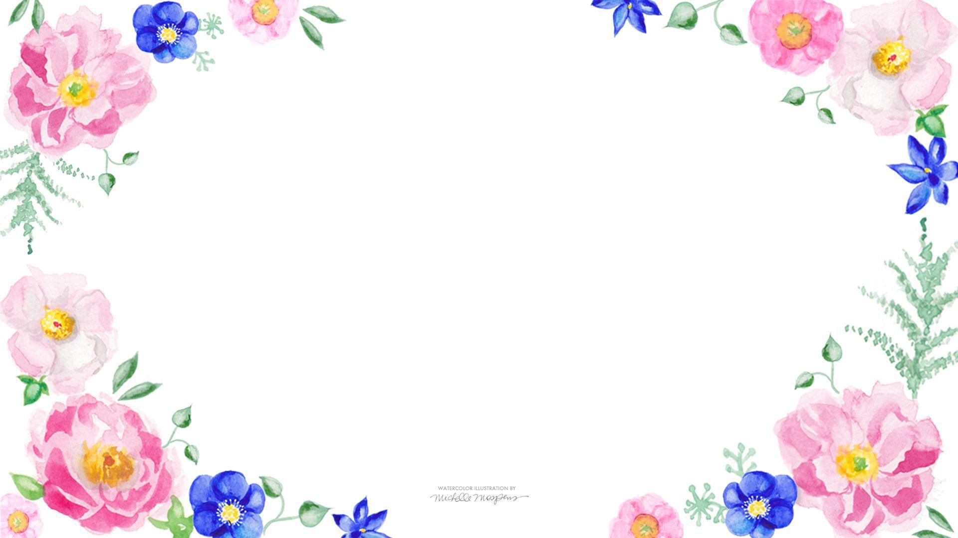 1920x1080 Watercolor Flower Wallpaper, Picture
