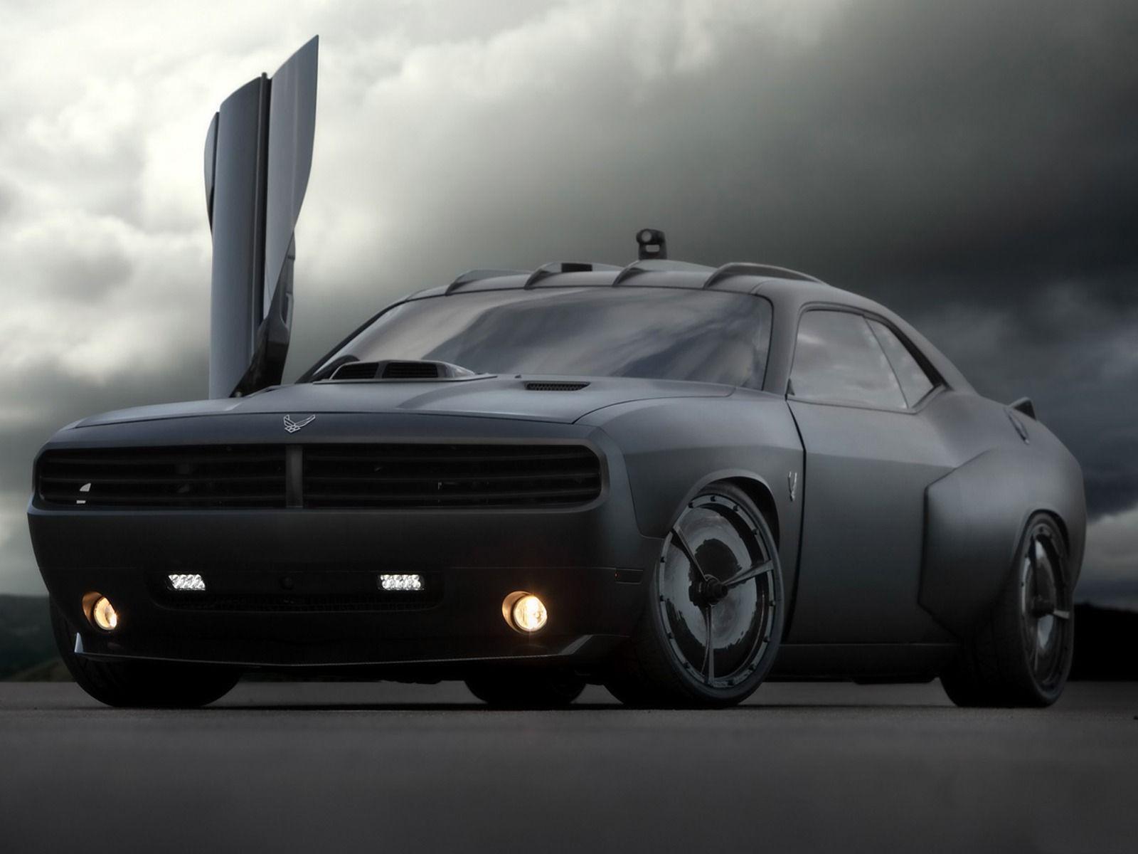 1600x1200 Black Dodge Challenger. Black Dop Dodge Challenger Wallpaper