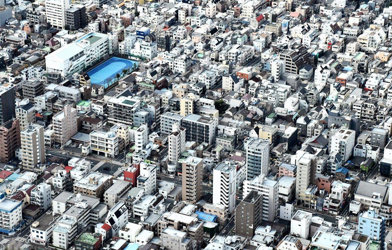 1332x850 Wallpaper City, Tokyo, Japan, Roads, Streets, Buildings, Roofs, Height, Above, Aerial View, 5k HD Background, High Angle Photography Image For Desktop, Section город
