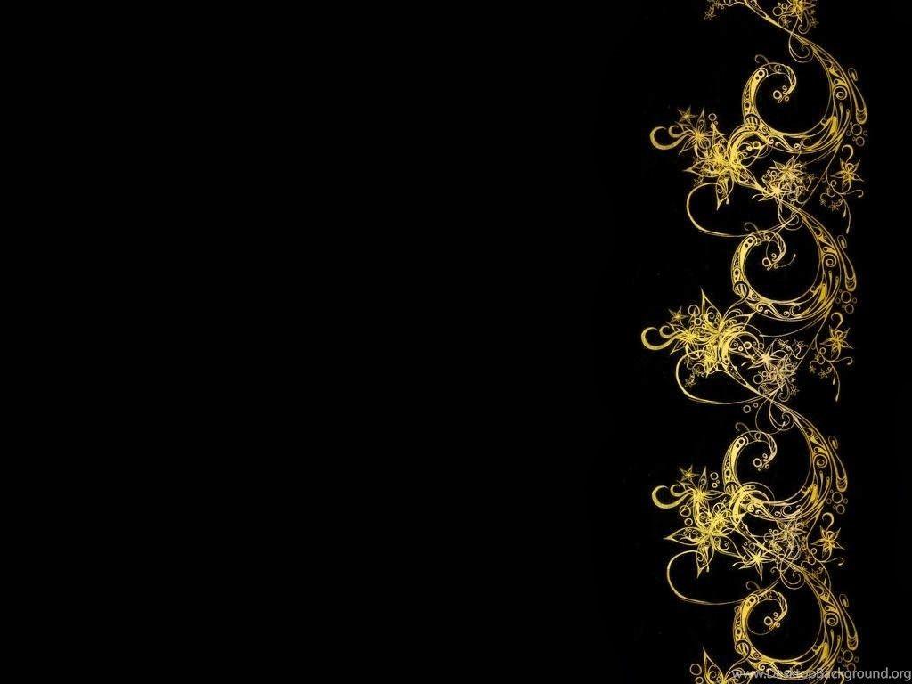 1024x768 Black And Gold Abstract Wallpaper 1 Widescreen Wallpaper. Desktop Background