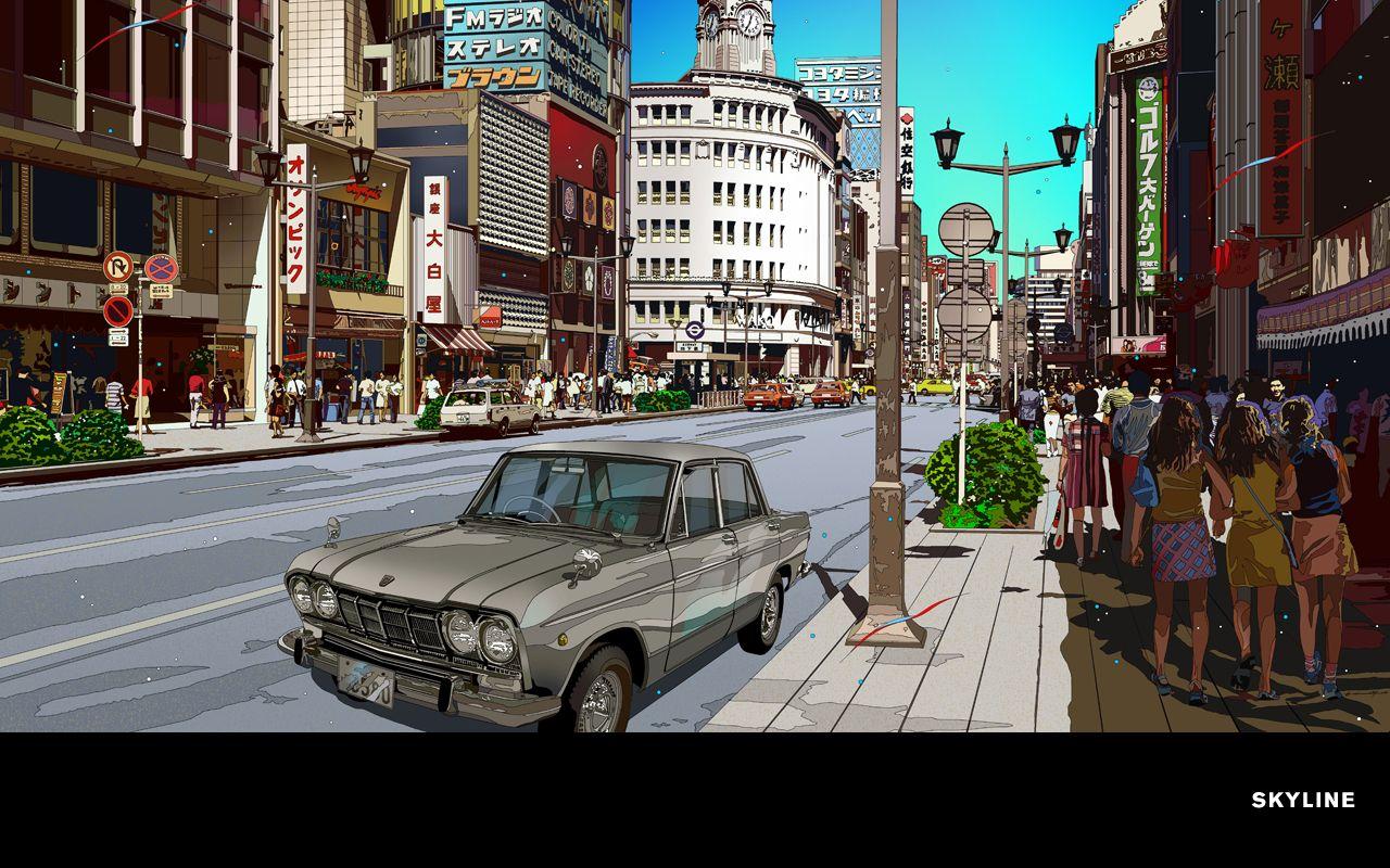 1280x800 Wednesday Wall: Nissan Skyline 55th Anniversary Wallpaper