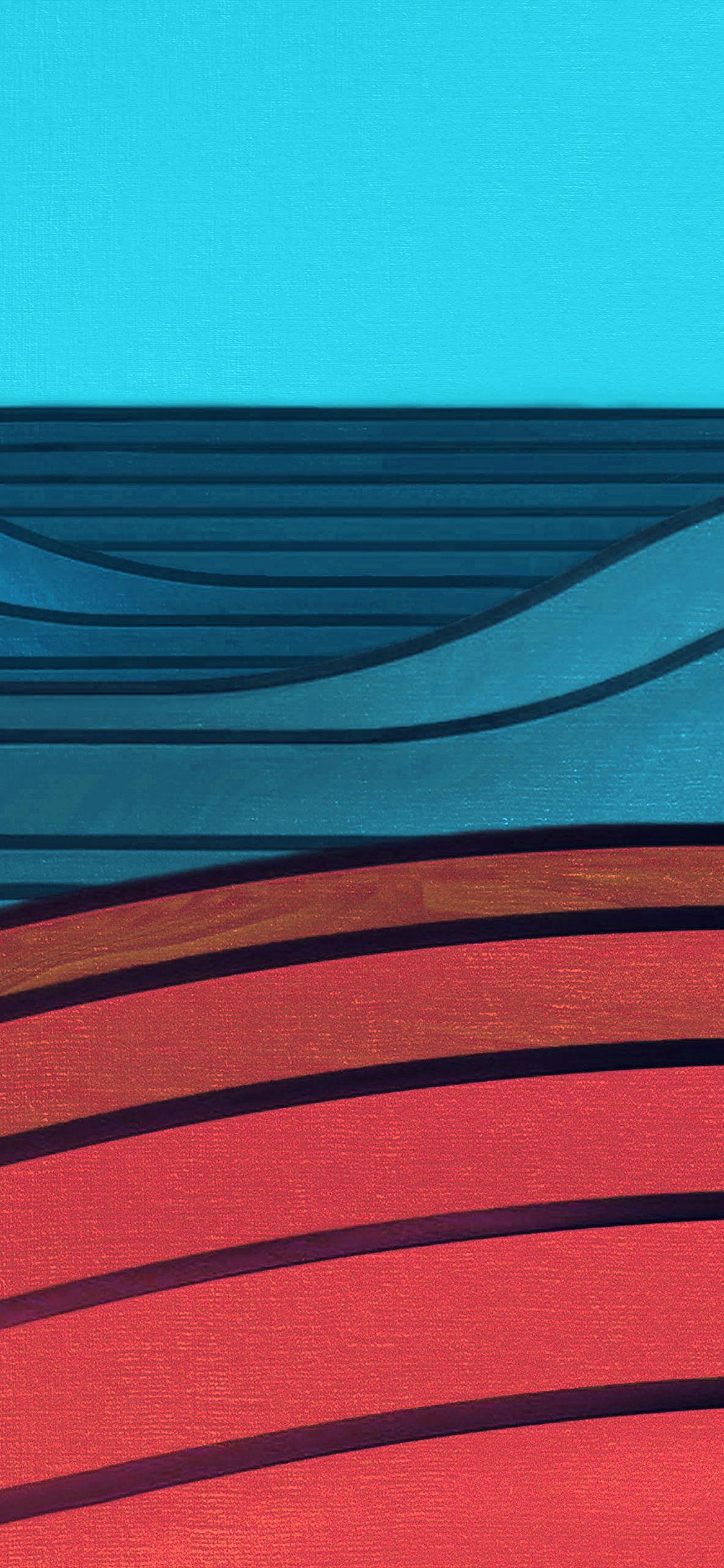 1125x2436 Htc Stock Blue Red Simple Abstract Pattern Dark Wallpaper