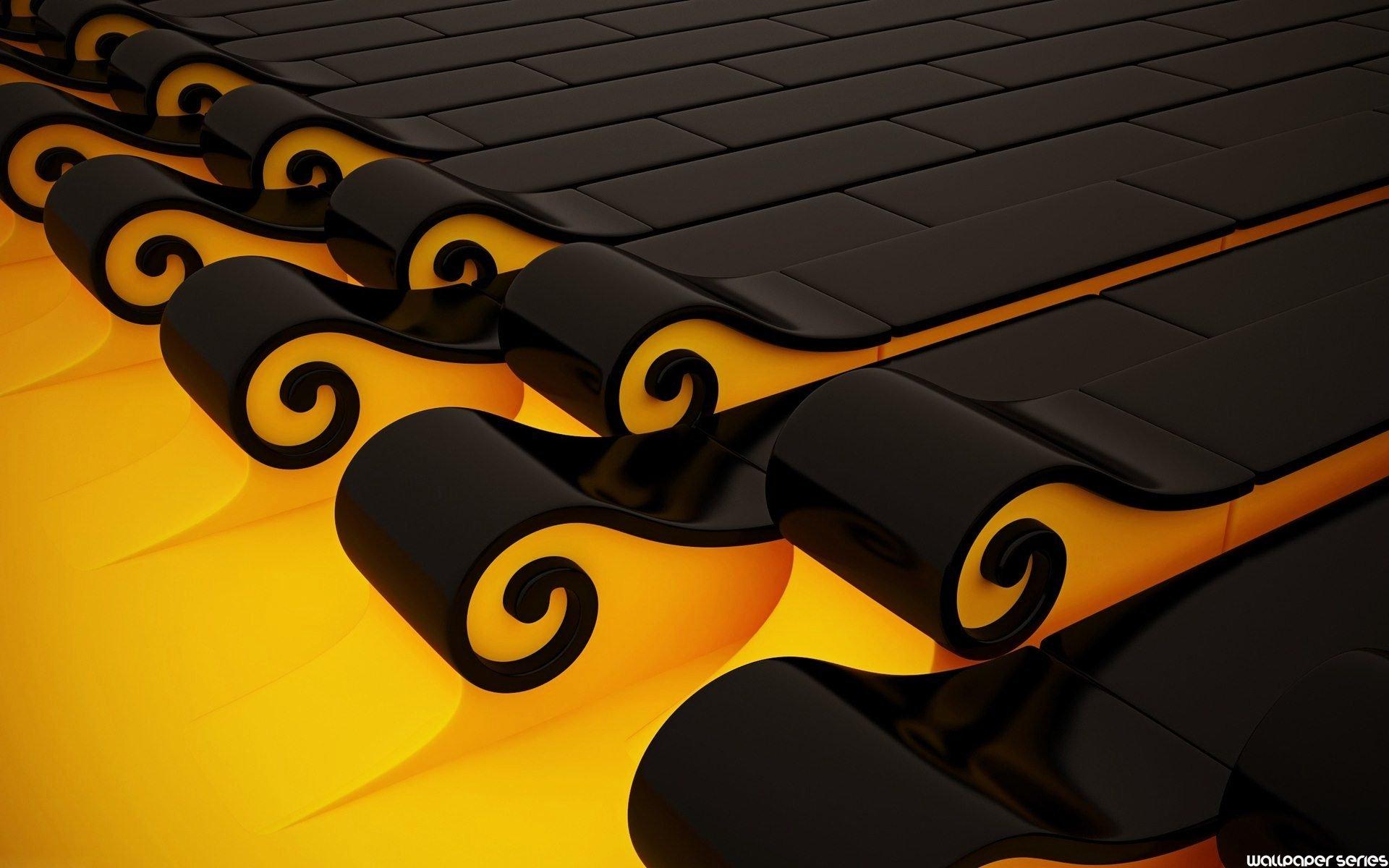 1920x1200 Black And Yellow Wallpaper HD Wallpaper