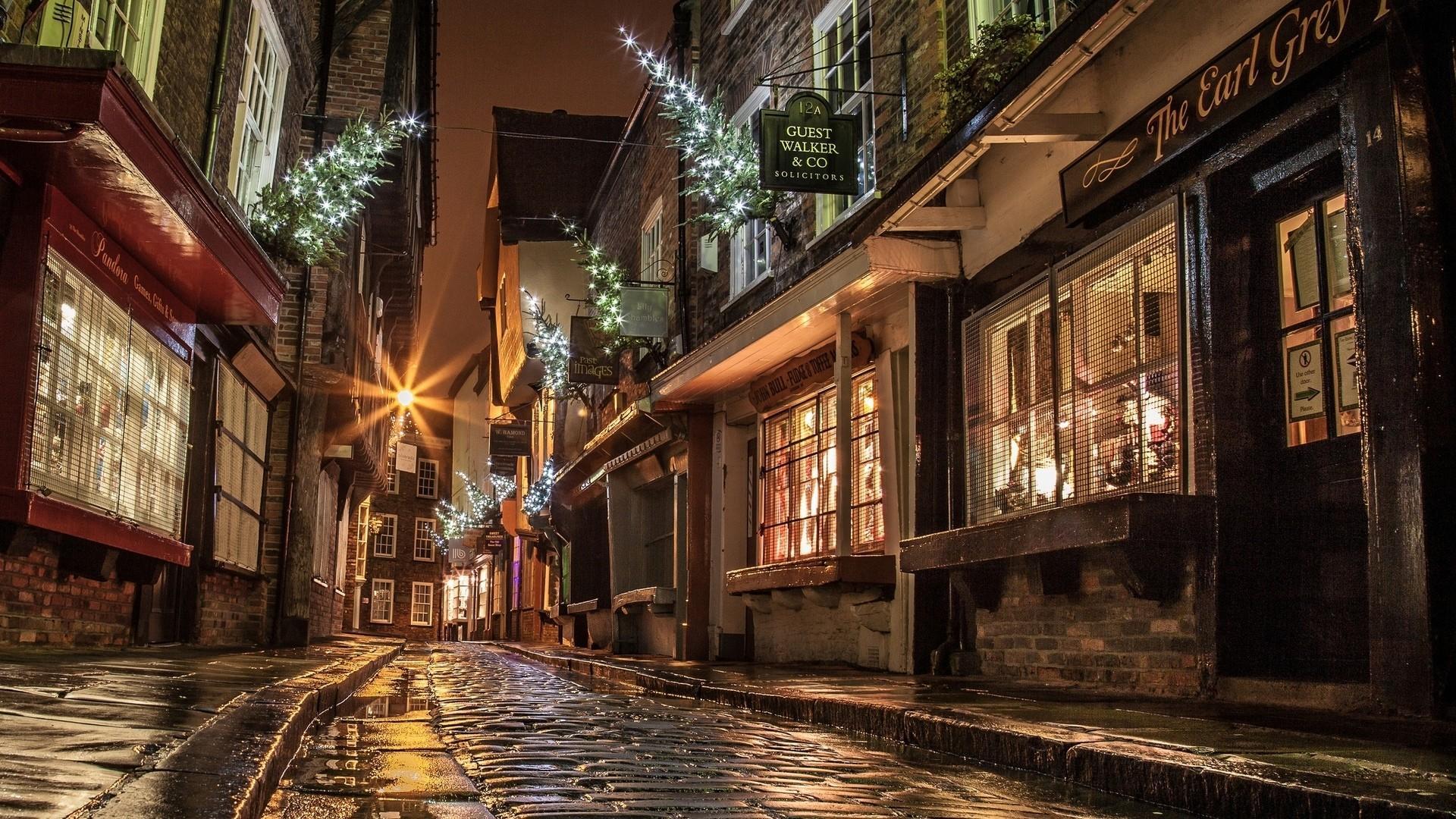 1920x1080 London Street Night