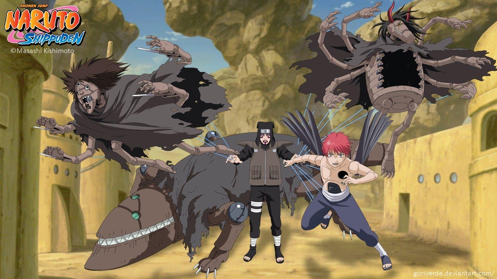 1600x900 Naruto: Shippuden Sasori Kankuro puppet Suna wallpaperx900