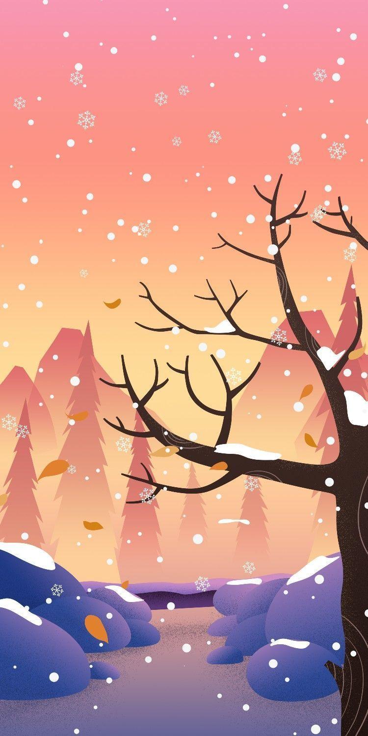 750x1500 Christmas Wallpaper Flat Design Phone HD HD Wallpaper