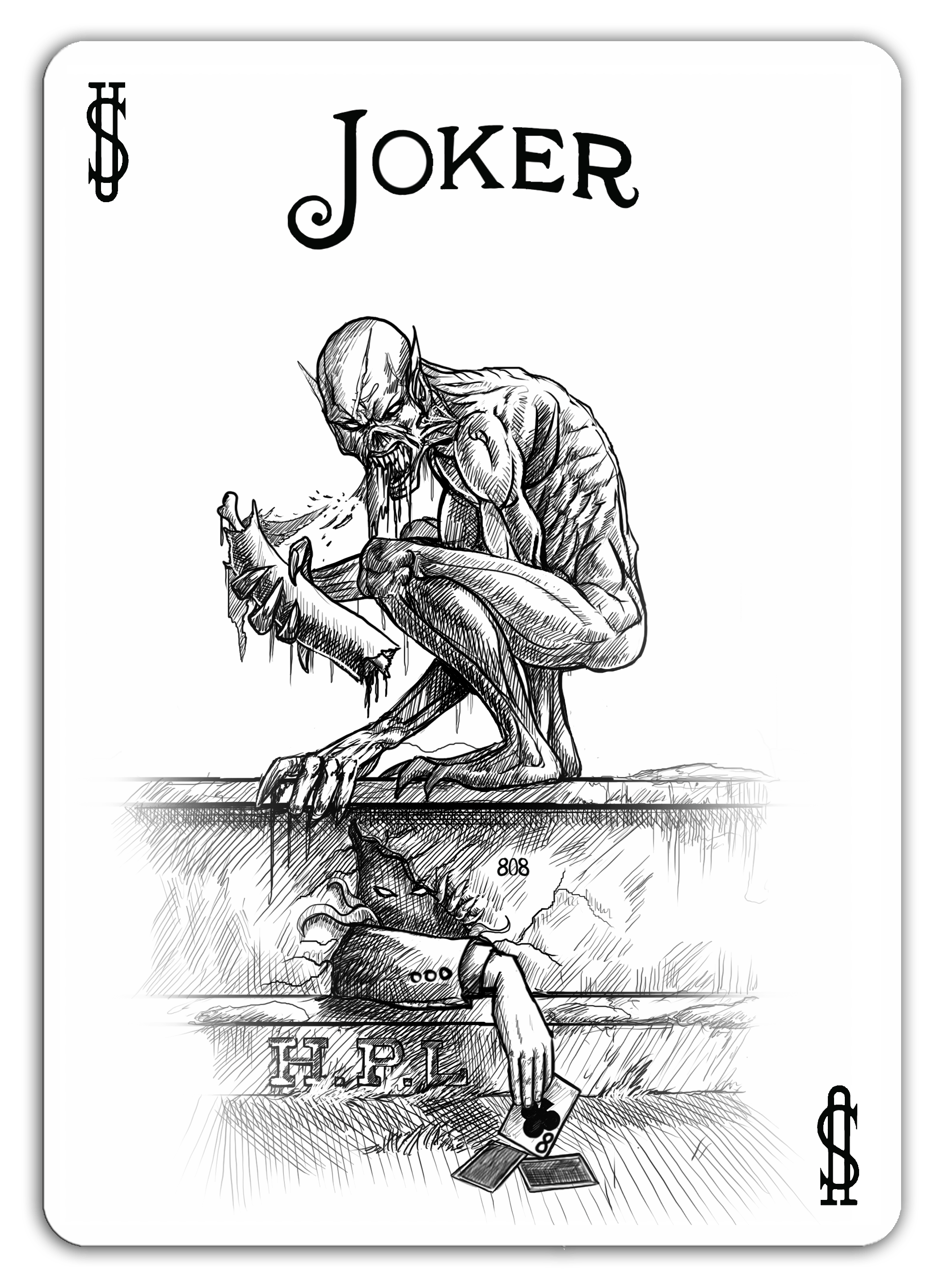 2103x2880 Joker Card Wallpaper