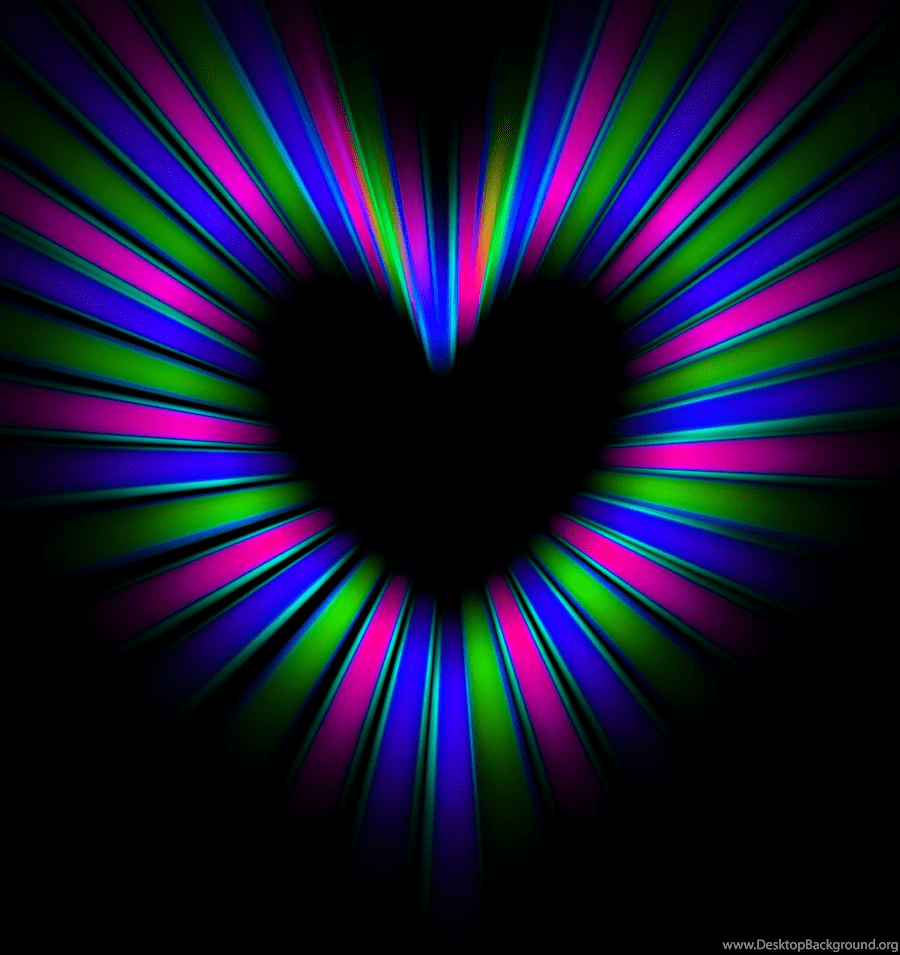 900x955 Jestingstock.com Neon Rainbow Hearts Wallpaper Desktop Background