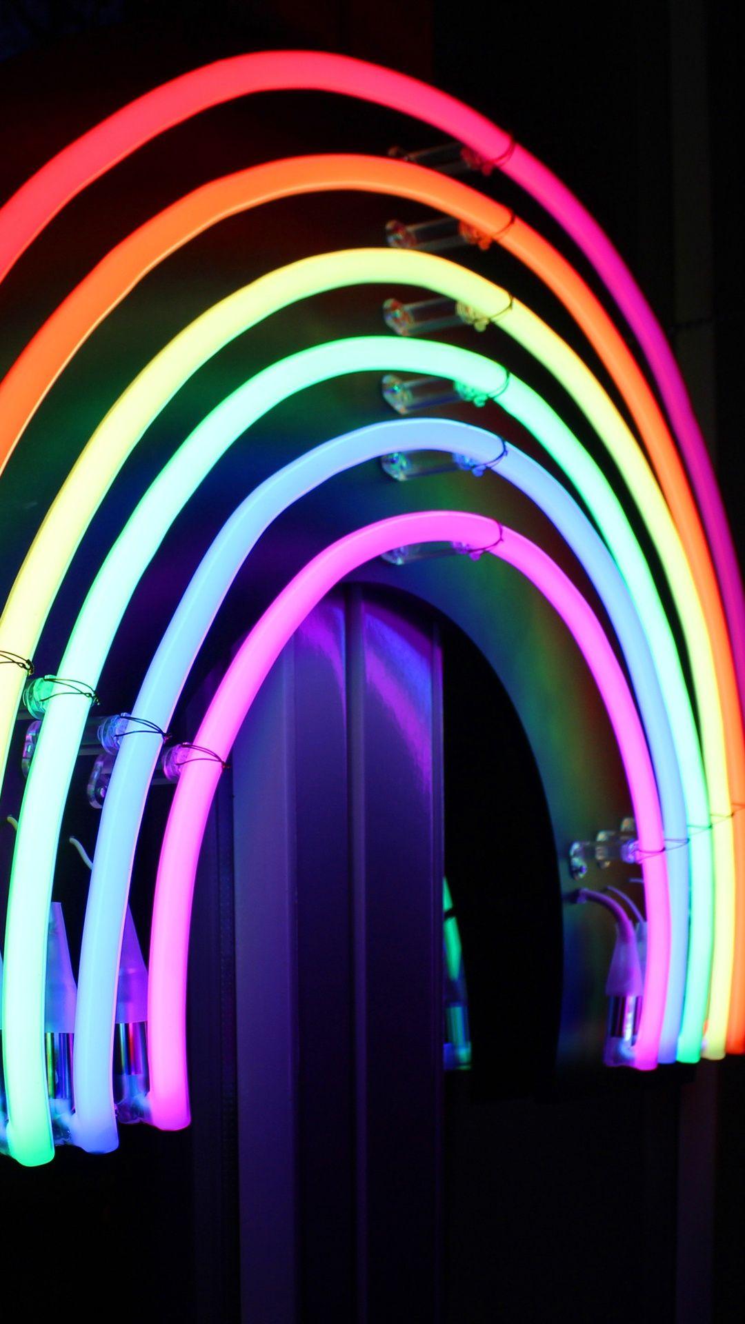 1080x1920 Neon lights, rainbow colors iPhone X 3GS wallpaper download