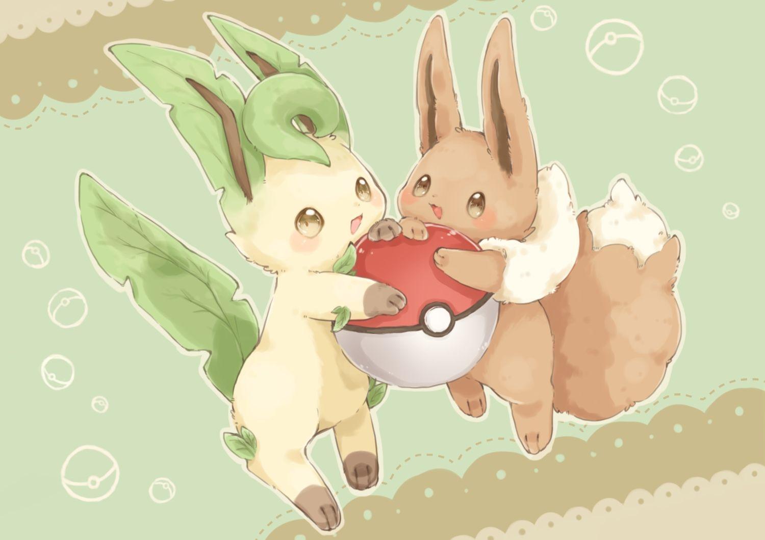 1500x1059 collet (pixiv17839028) eevee leafeon pokemon. konachan.com.com Anime Wallpaper
