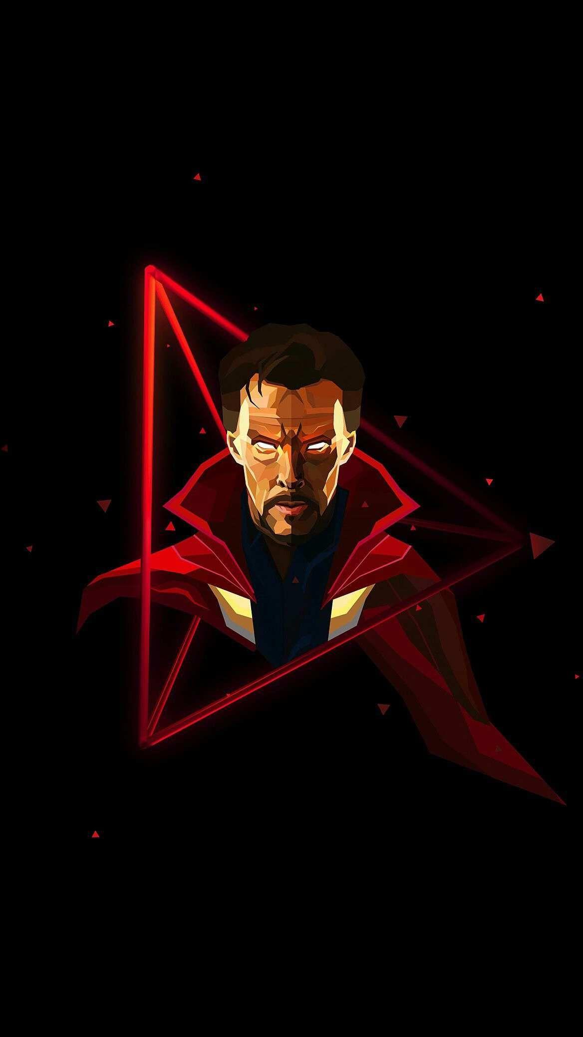 1168x2077 Doctor Strange Neon Wallpaper