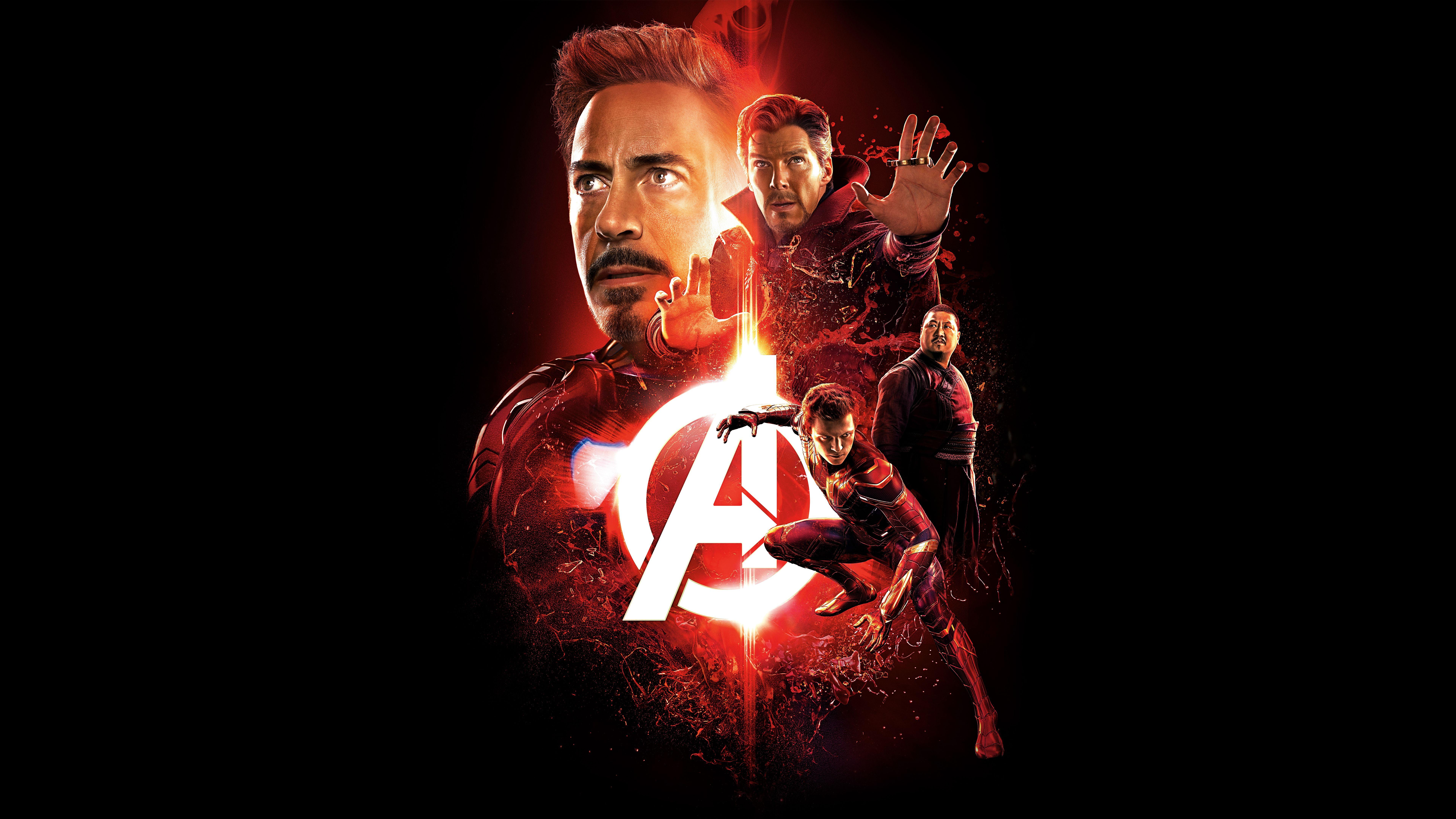 7680x4320 Avengers Infinity War Iron Man Spider Man Doctor Strange 4K Wallpaper