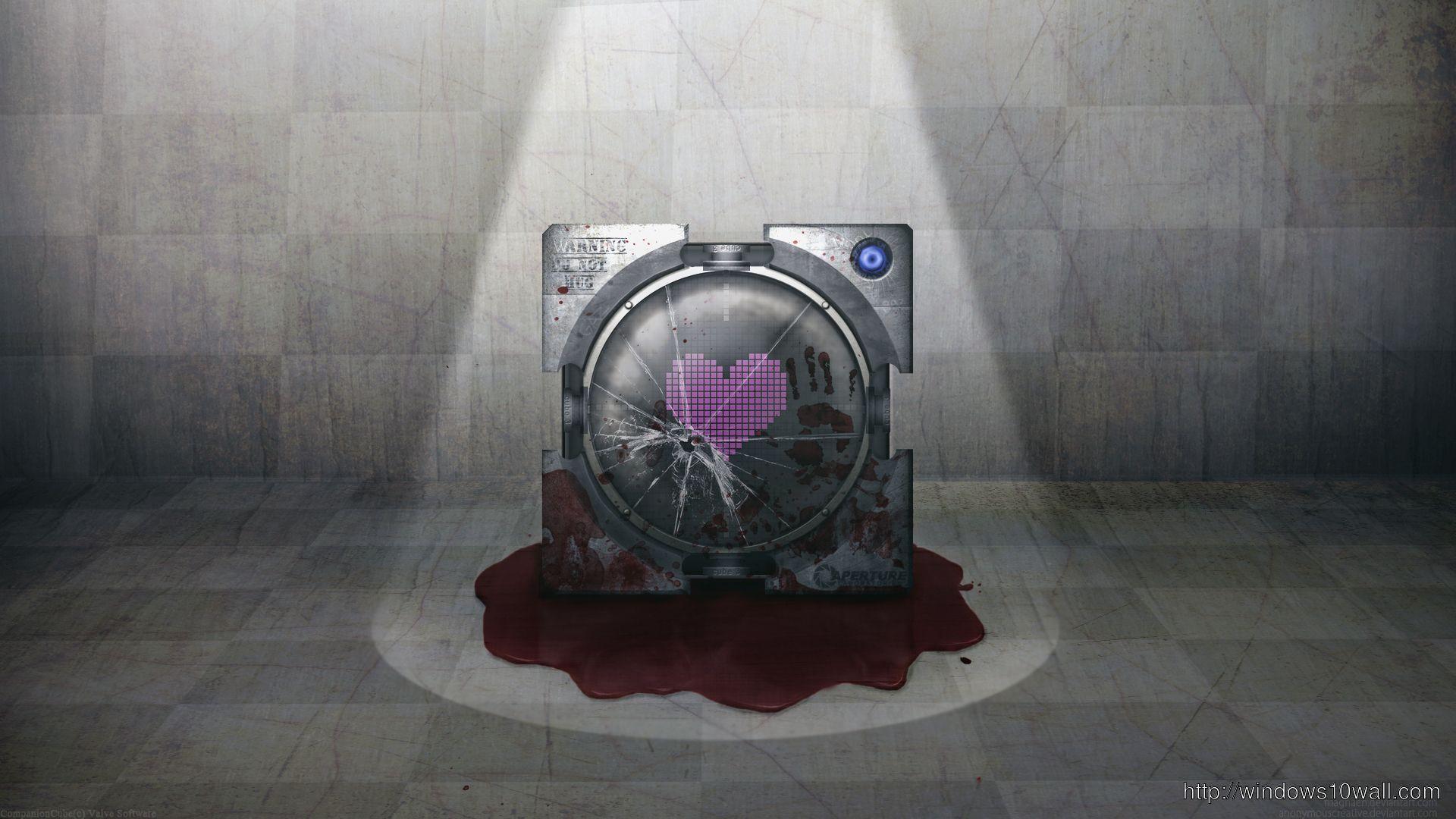 1920x1080 Portal Companion Cube Wallpaper