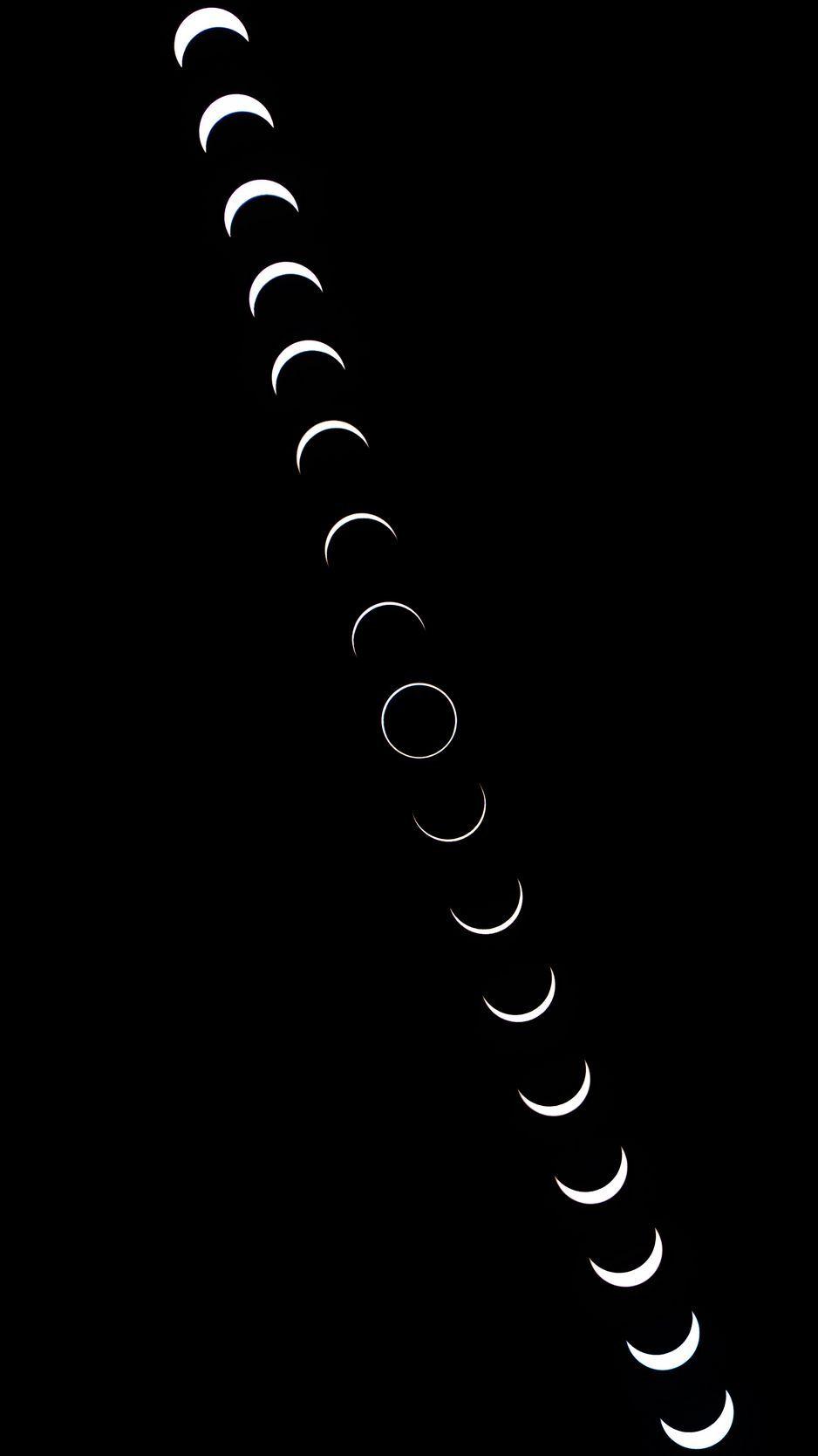 938x1668 Download Wallpaper 938x1668 Moon, Phases, Black Iphone 8 7 6s 6 For Parallax HD Background