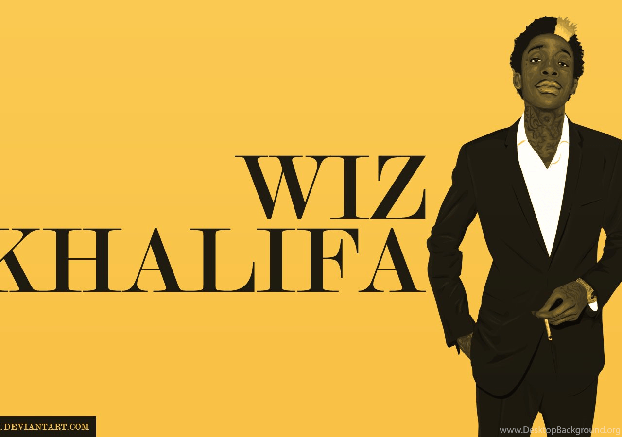 1280x900 Black And Yellow Wiz Khalifa Wallpaper Desktop Background