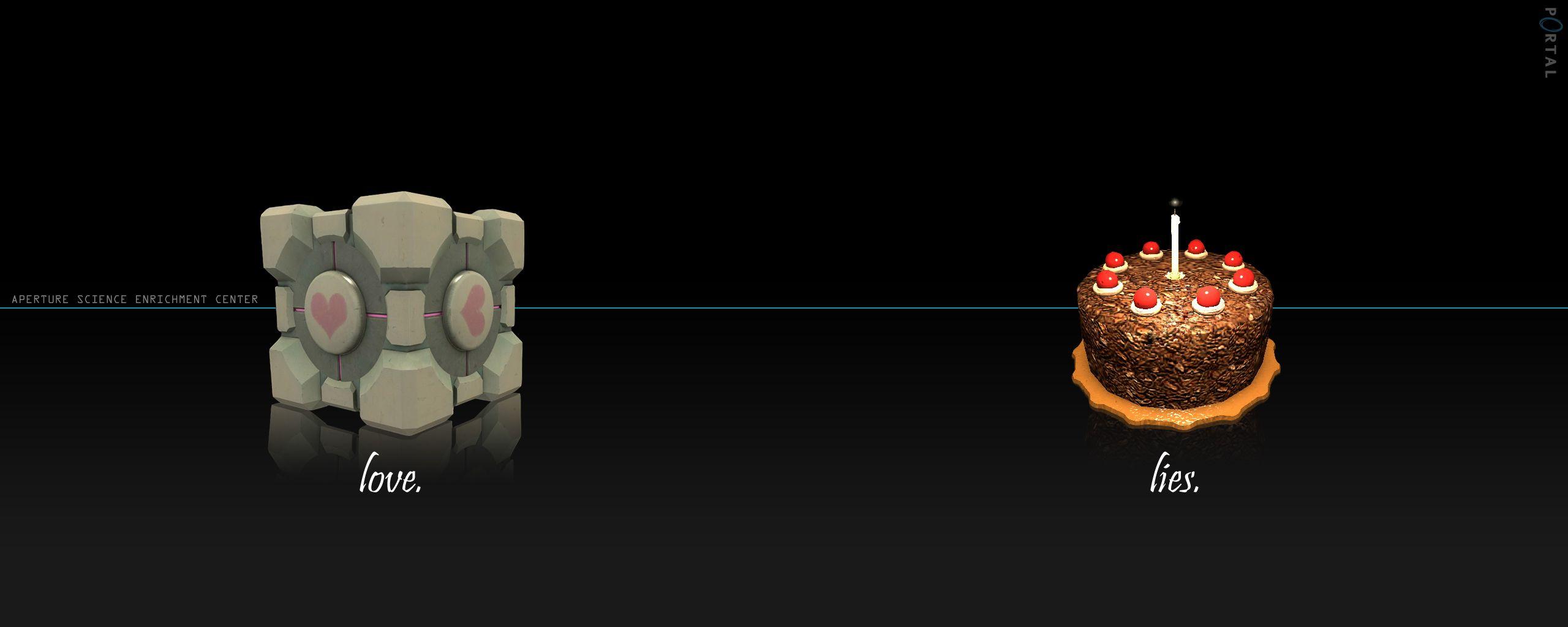 2560x1024 2560x1024 Companion Cube (Portal) wallpaper for desktop. Mocah.org HD Wallpaper