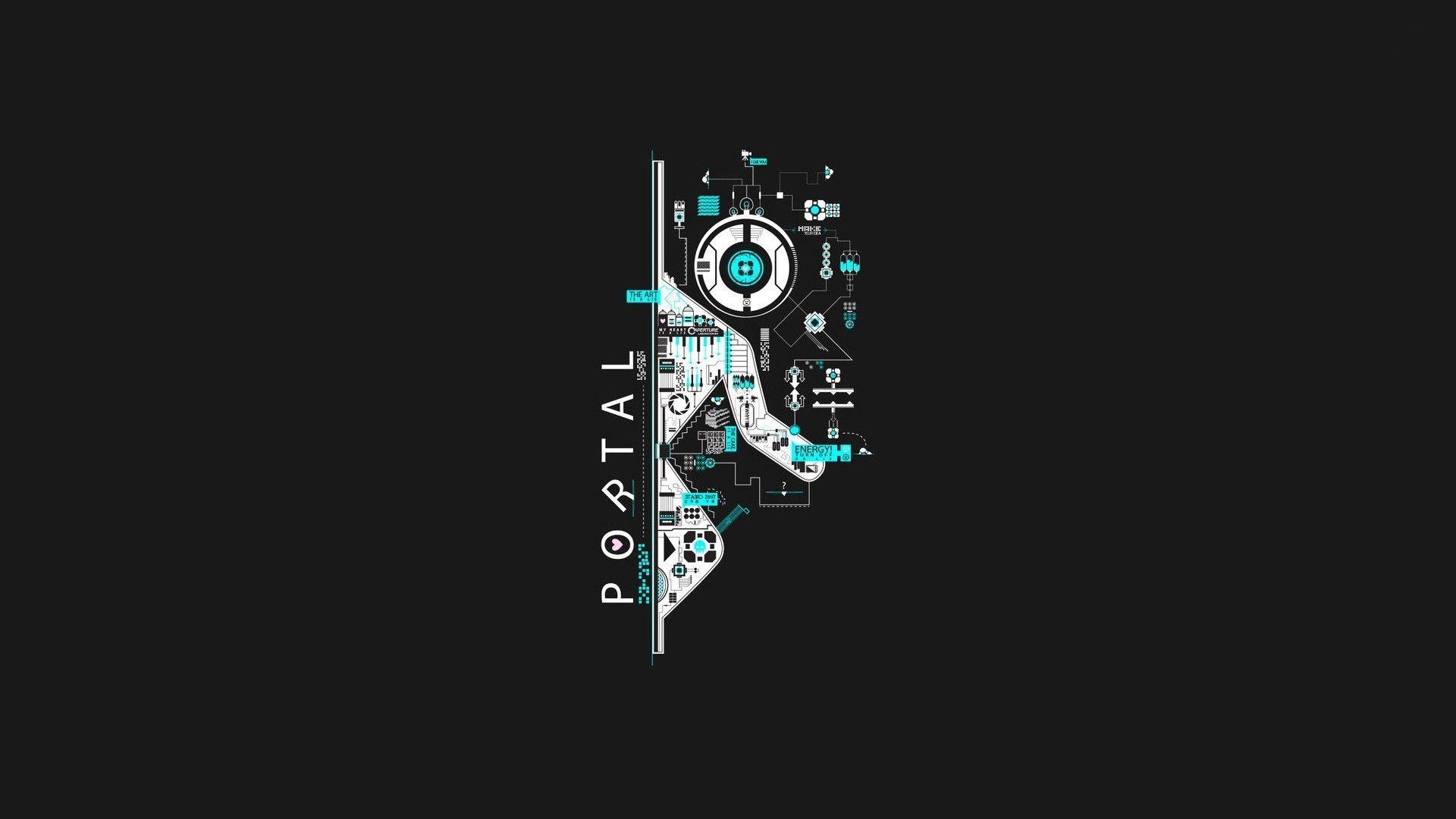 1920x1080 video Games, Artwork, Portal, Portal Valve Corporation, GLaDOS, Companion Cube, Circuits Wallpaper HD / Desktop and Mobile Background
