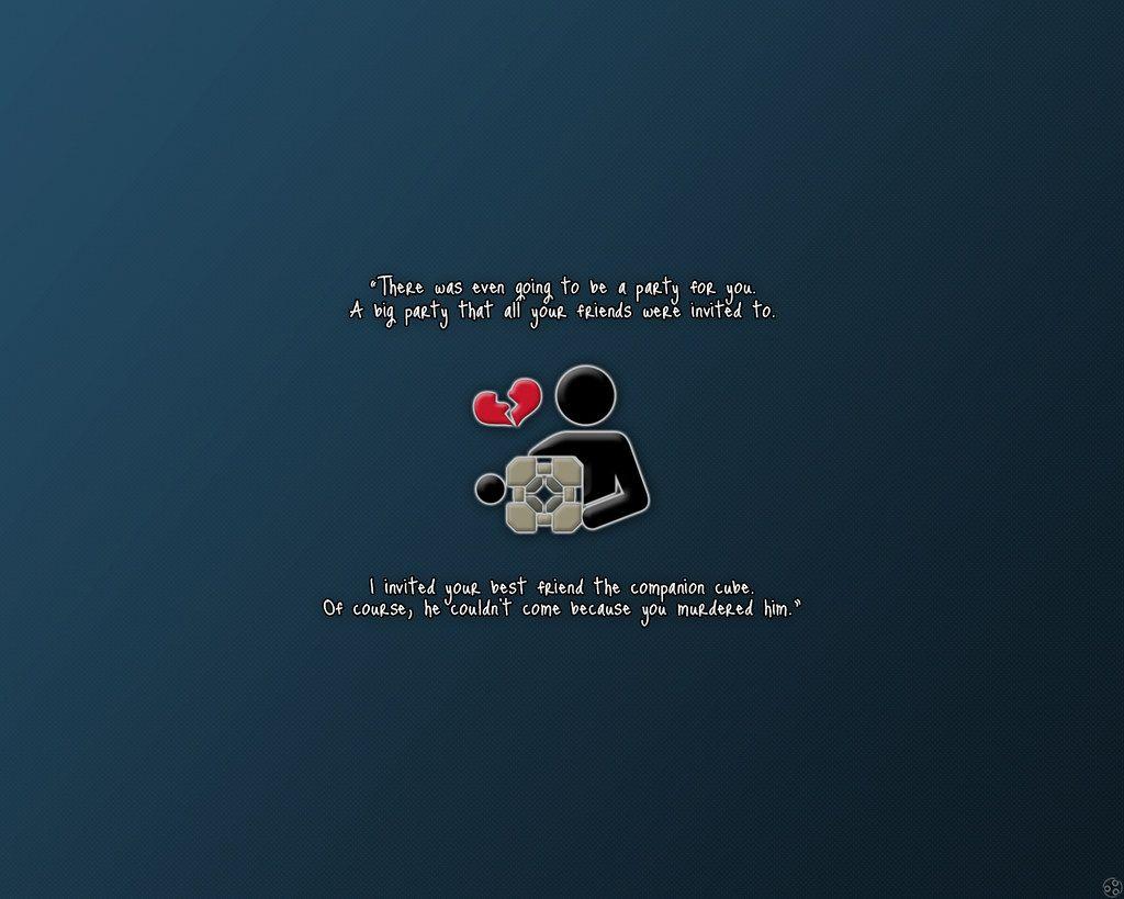 1024x819 Portal Companion Cube Wallpaper. Liam James Elliott