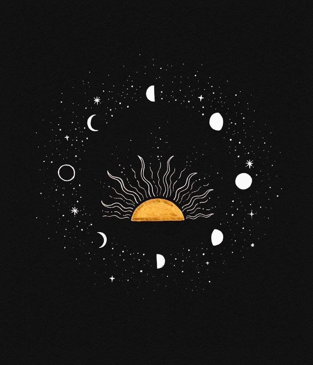 1080x1258 Mysticism. Moon art, Aesthetic art, Drawings