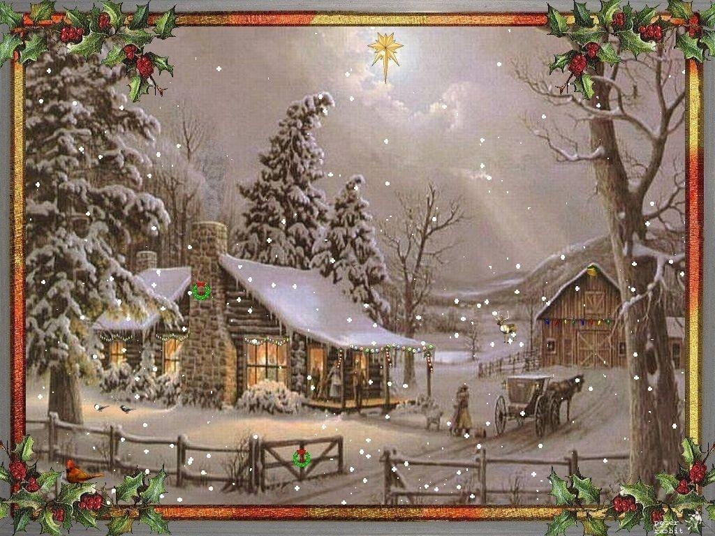 1024x768 Winter: Welcome Winter Snow Christmas Holiday Tree Wallpaper 3D