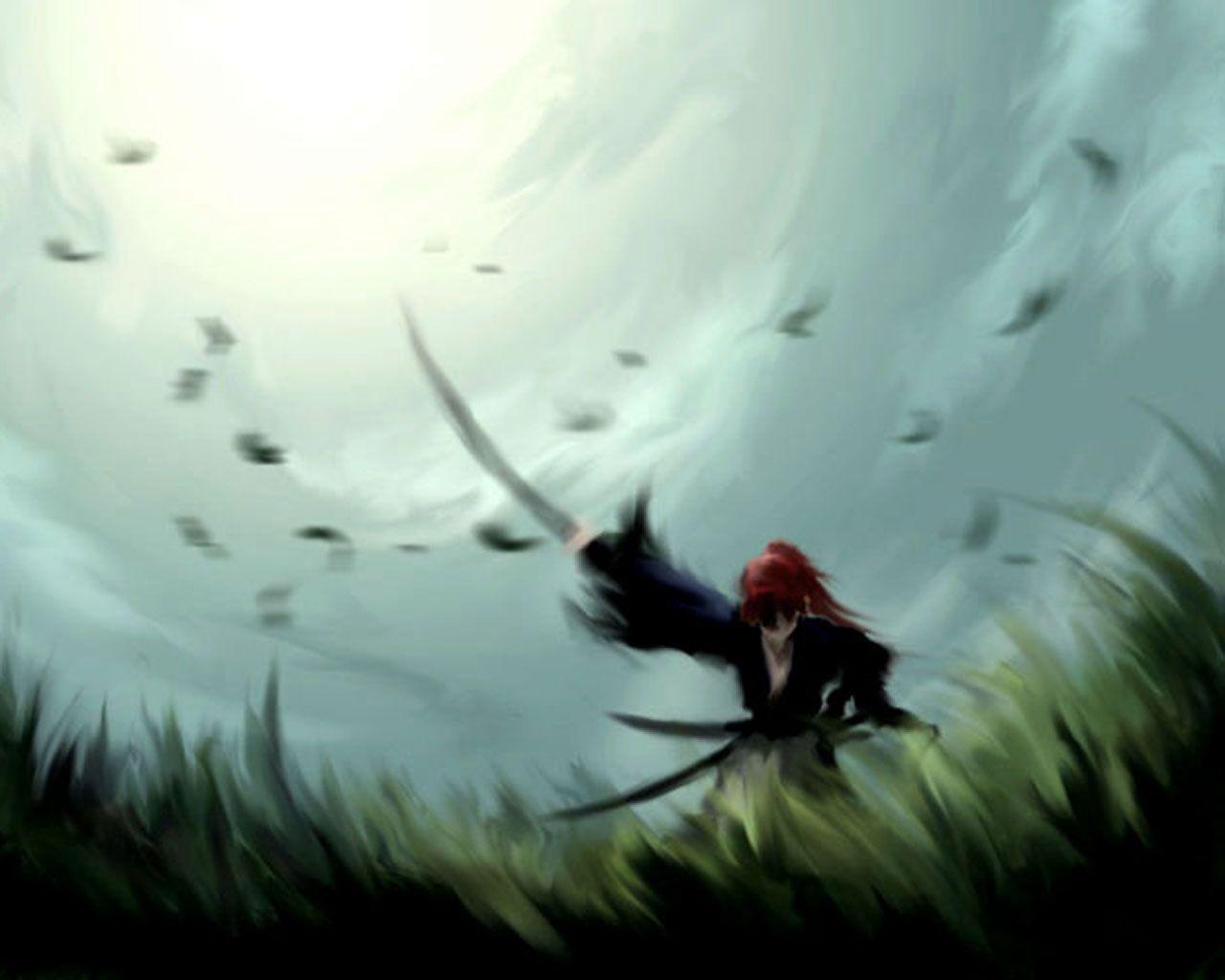 1280x1024 all male himura kenshin japanese clothes male rurouni kenshin sword weapon. konachan.com.com Anime Wallpaper