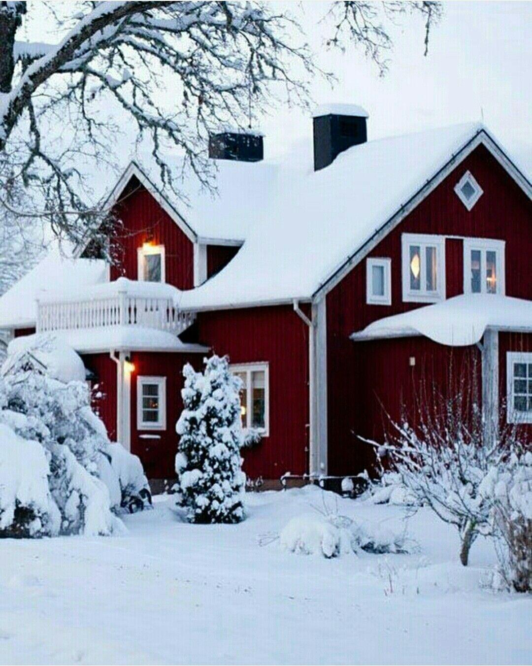 1080x1352 Awesome Houses. Red house, Red houses, Christmas aesthetic