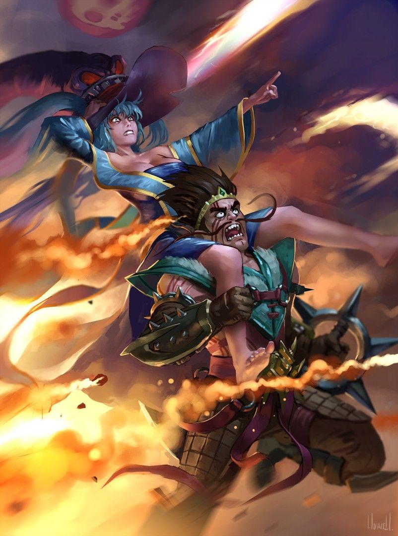 802x1080 Draven & Sona. Wallpaper & Fan Arts. League Of Legends
