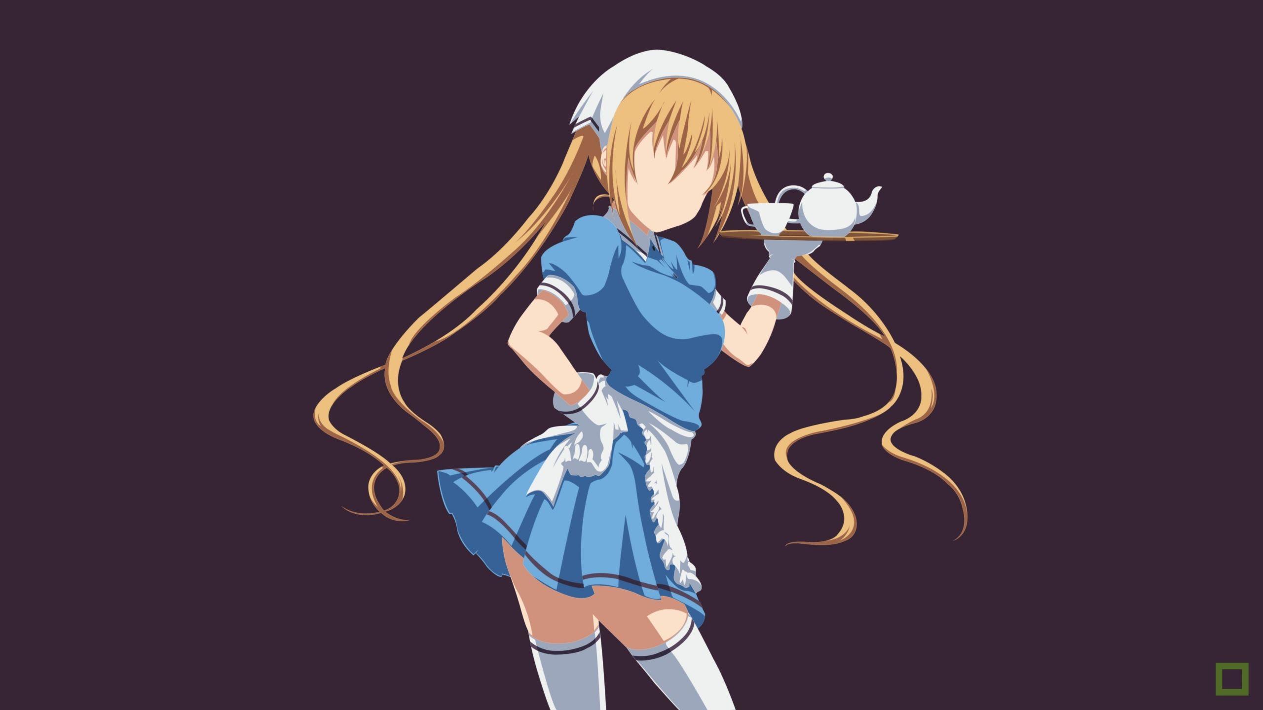 2560x1440 Download 2560x1440 wallpaper maid, blonde, anime girl, minimal, kaho hinata, blend s, dual wide, widescreen 16: widescreen, 2560x1440 HD image, background, 2492
