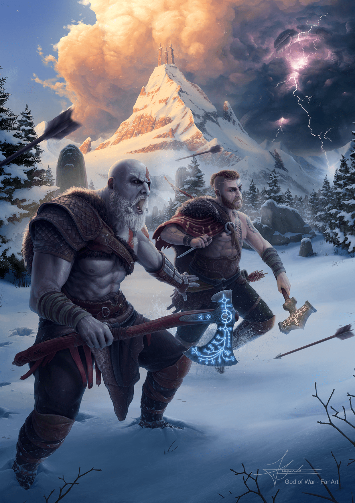 1240x1754 God of War Fan Art're ready Boy! Filipe Augusto. God of war, Kratos god of war, War fan
